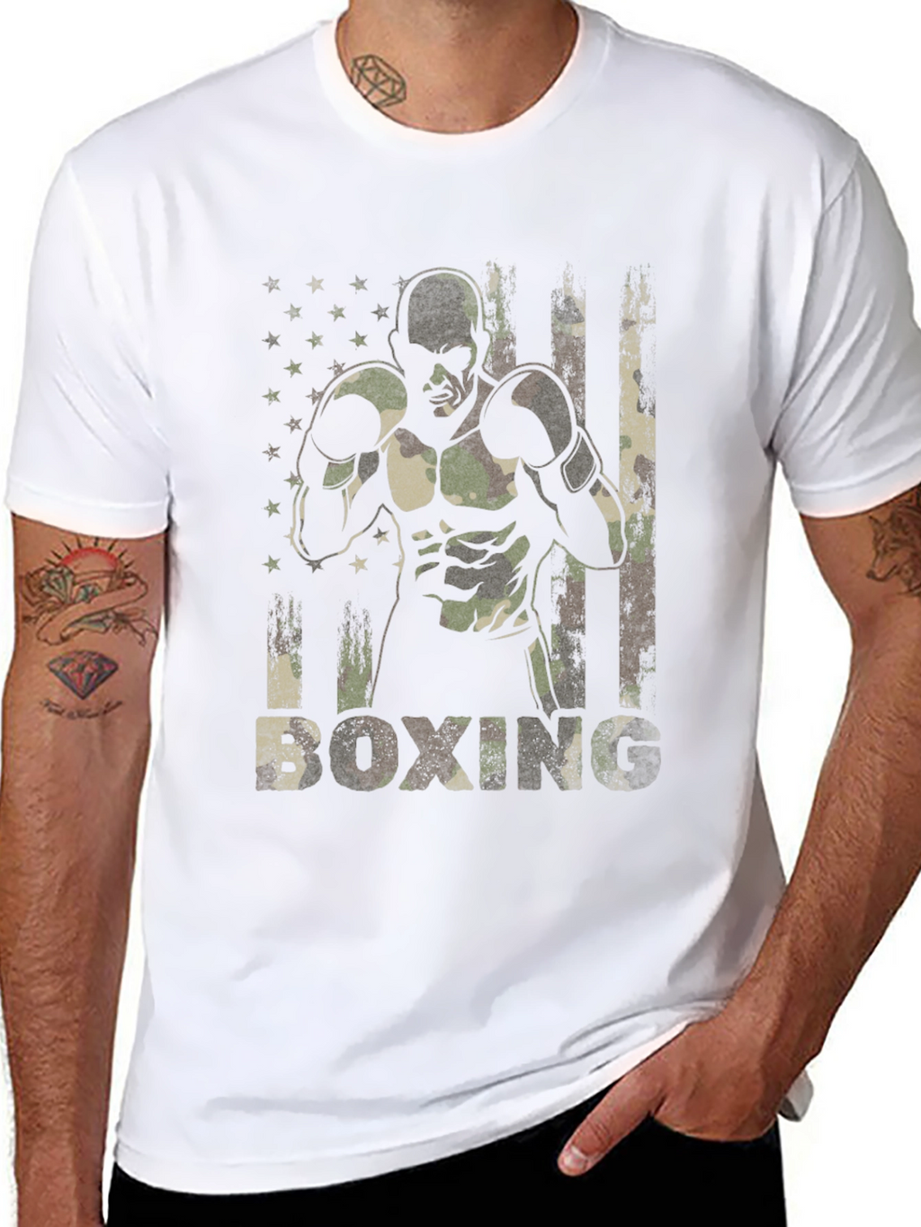 Military Boxing Camo T-Shirt