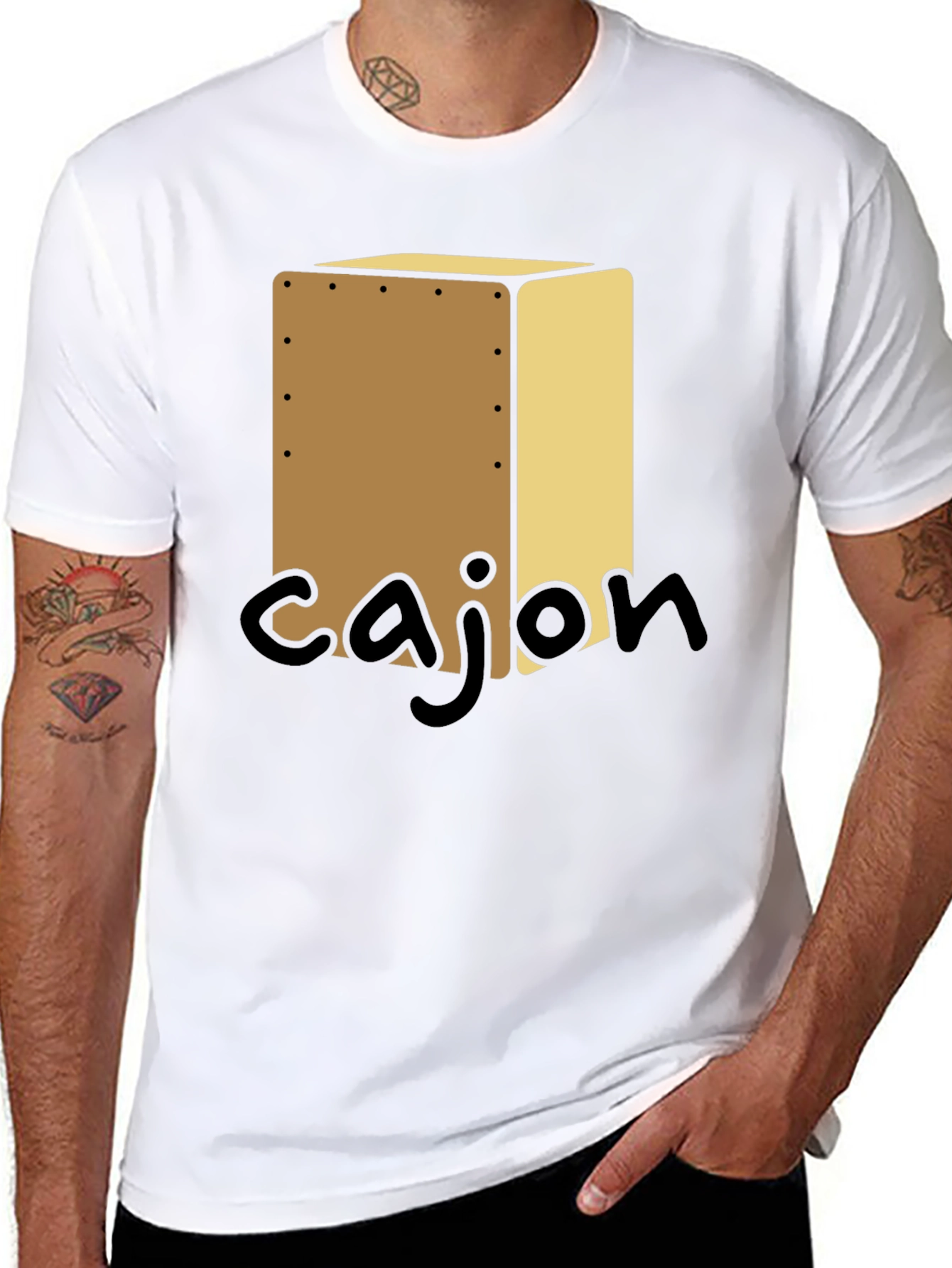 Cajon Drum Music T-Shirt