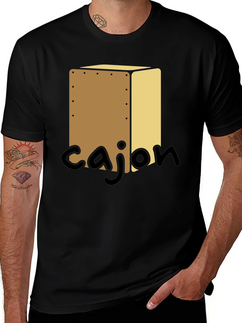 Cajon Drum Music T-Shirt