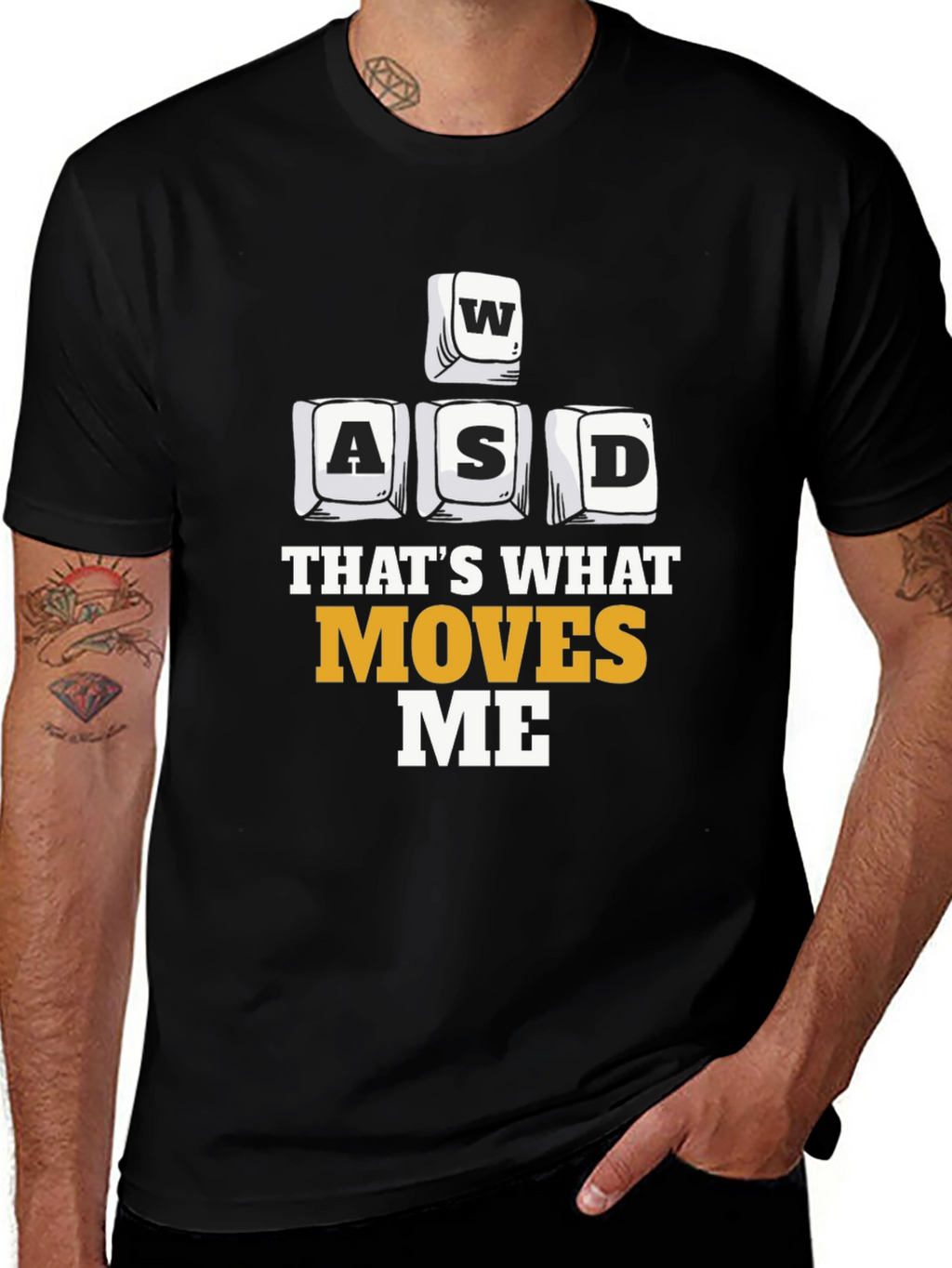 Gaming Keyboard WASD T-Shirt - Thats What Moves Me