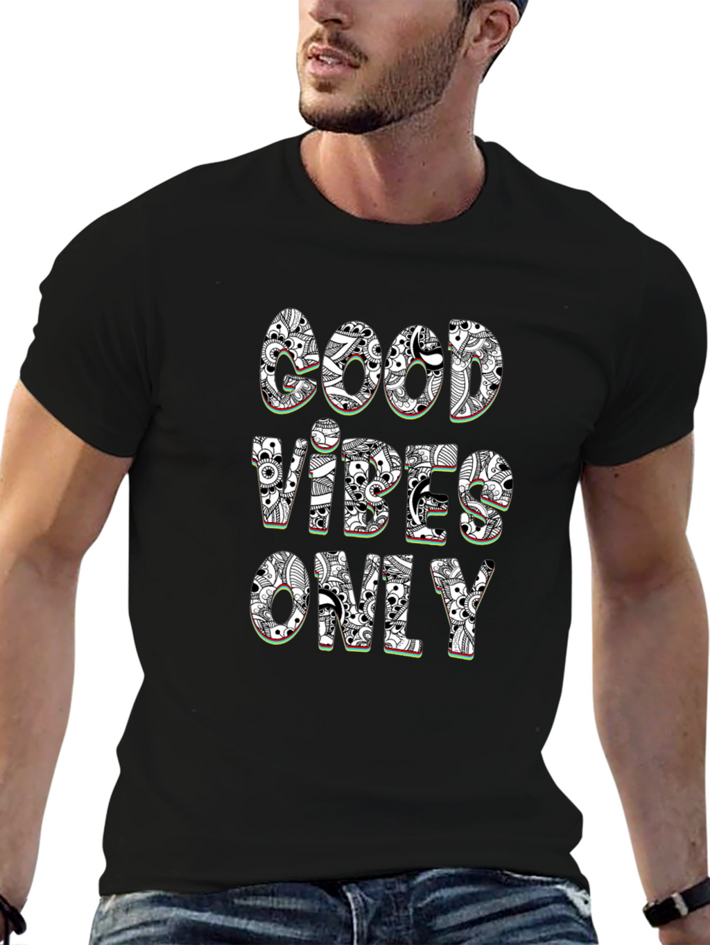 Good Vibes Only Graphic Tee - Stylish Black T-Shirt