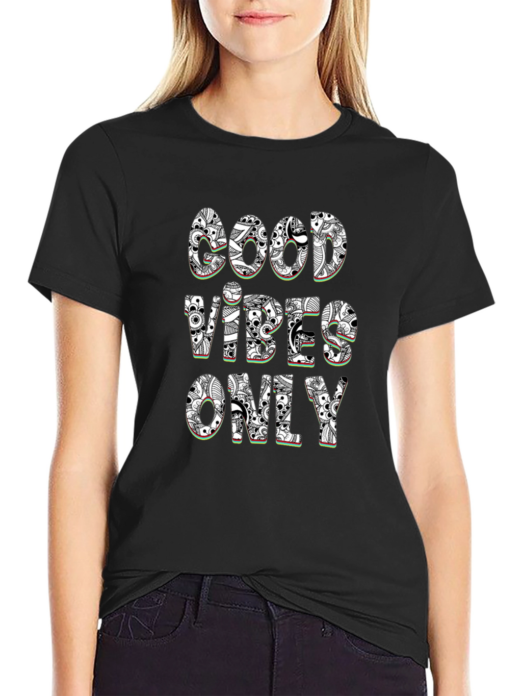 Good Vibes Only Graphic Tee - Stylish Black T-Shirt
