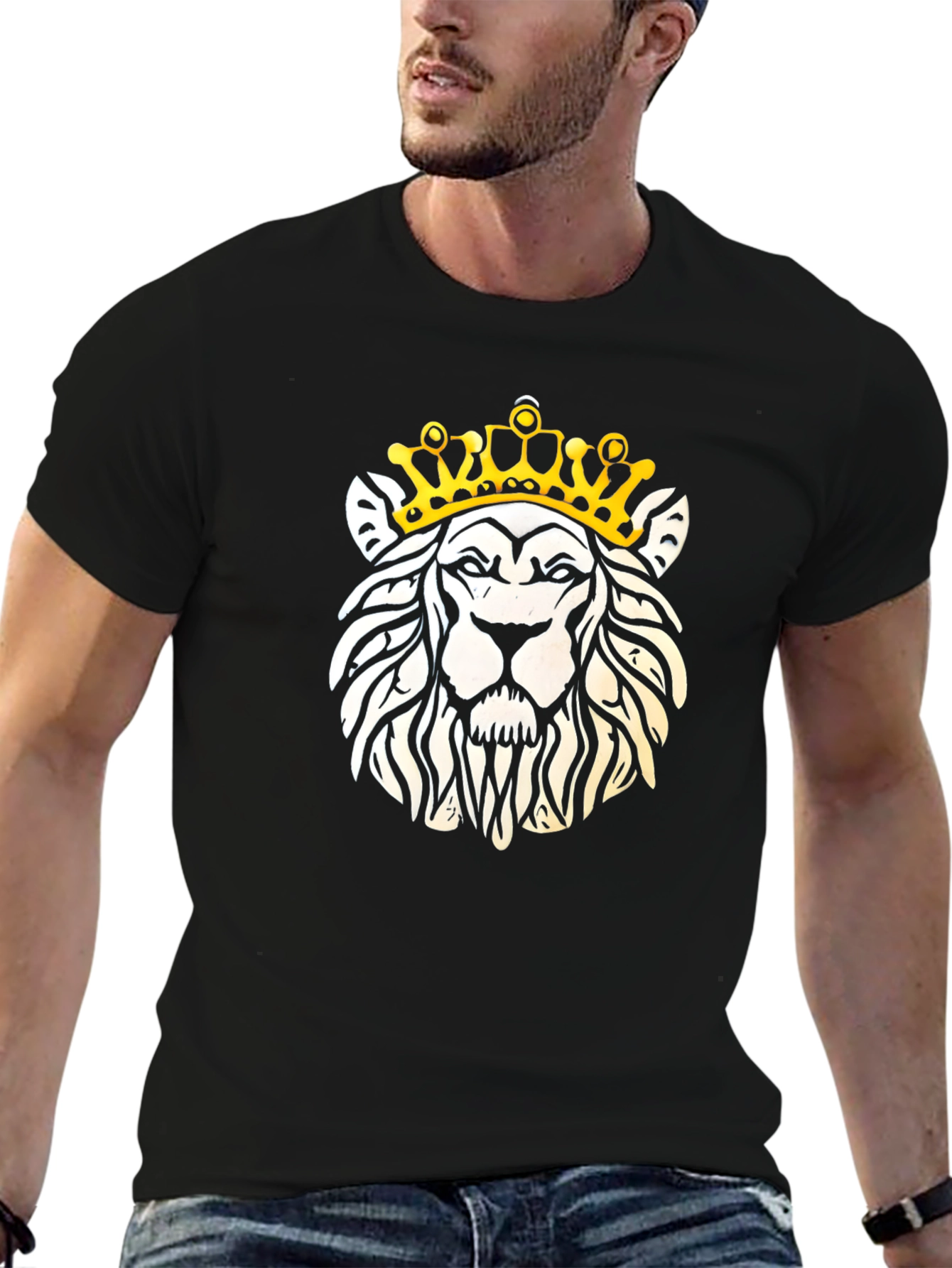 Lion Crown T-Shirt - Graphic Tee for Men