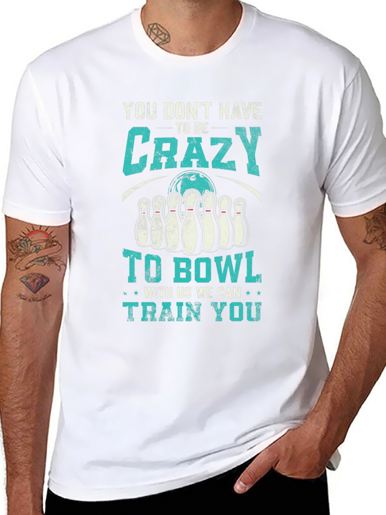 Crazy to Bowl Graphic T-Shirt