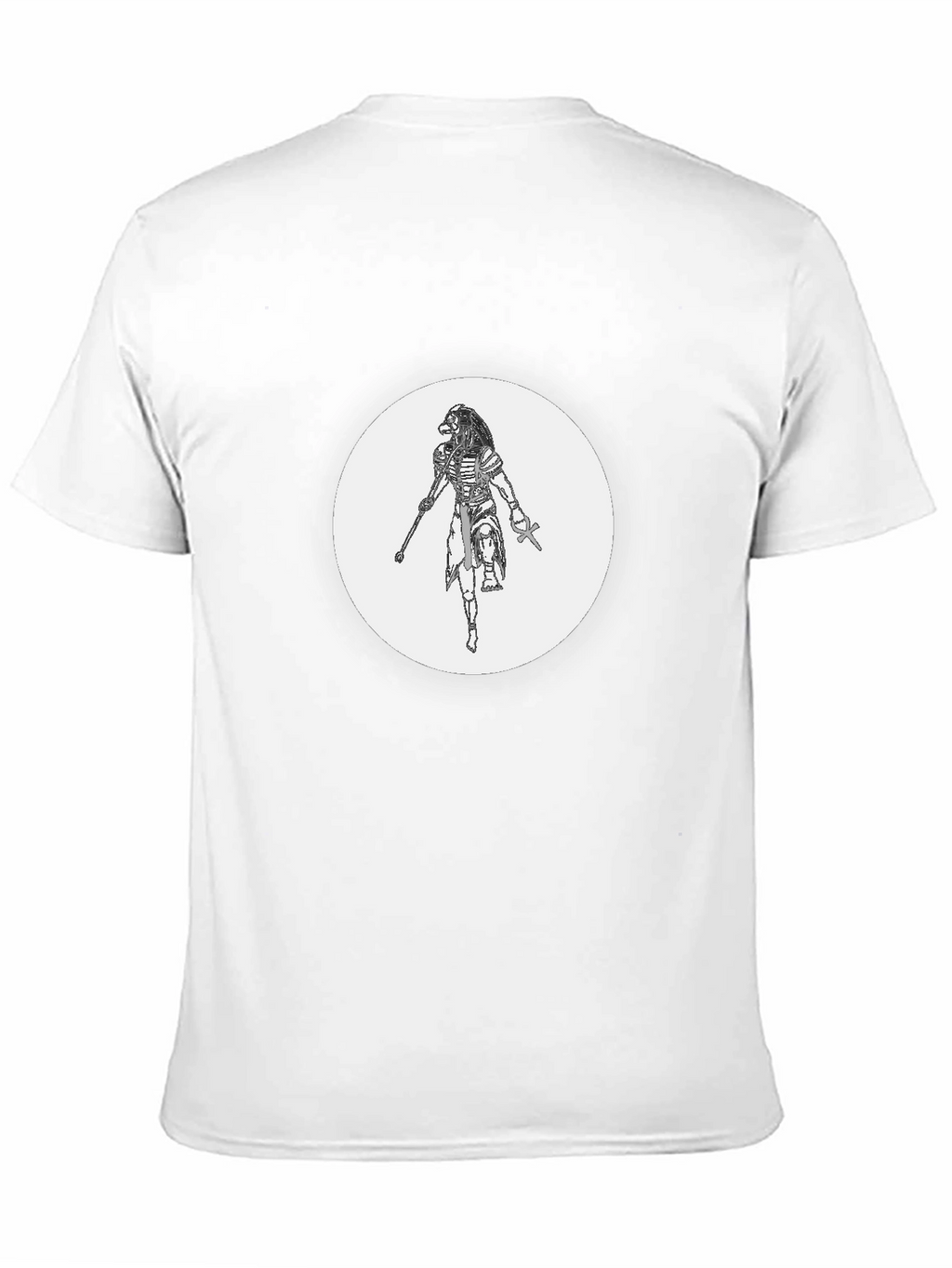 Mens Black Graphic T-Shirt - Egyptian God Design