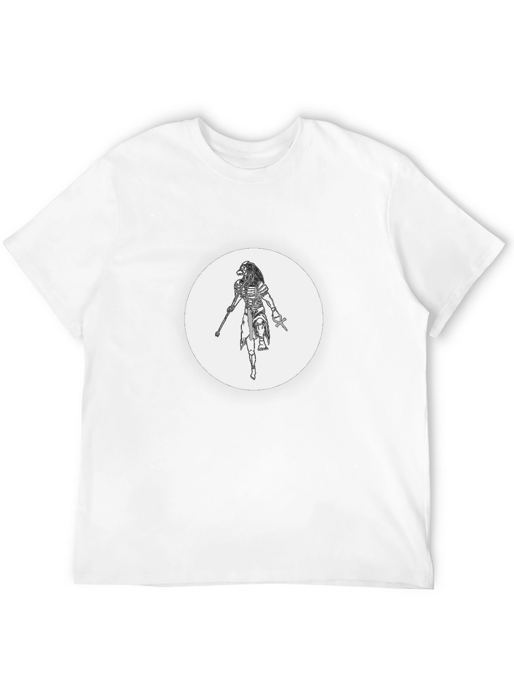 Mens Black Graphic T-Shirt - Egyptian God Design
