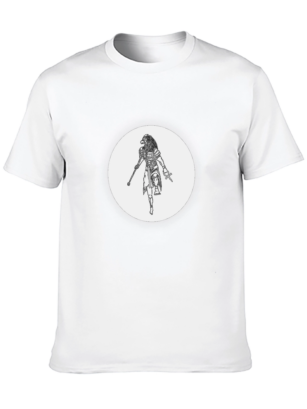 Mens Black Graphic T-Shirt - Egyptian God Design