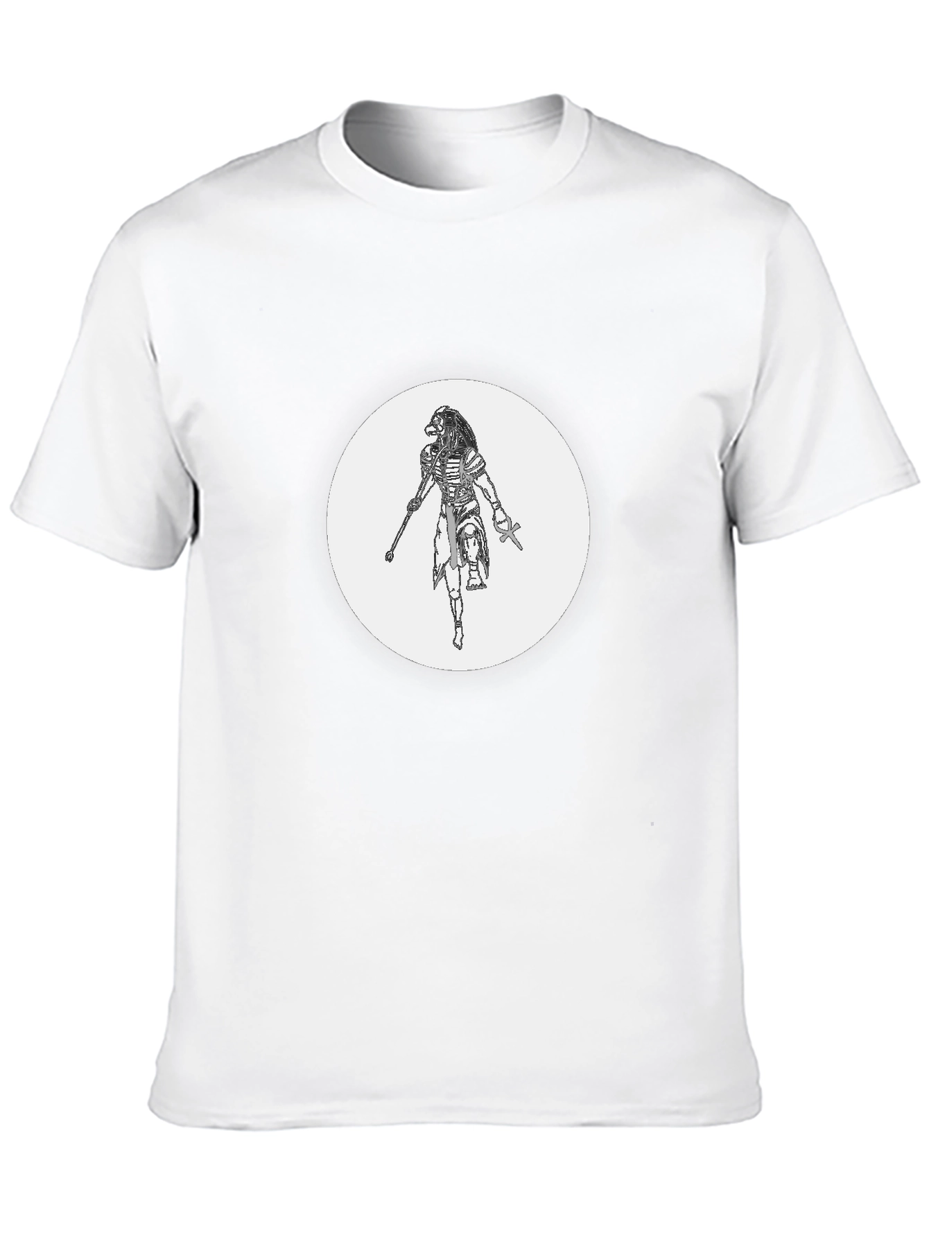 Mens Black Graphic T-Shirt - Egyptian God Design