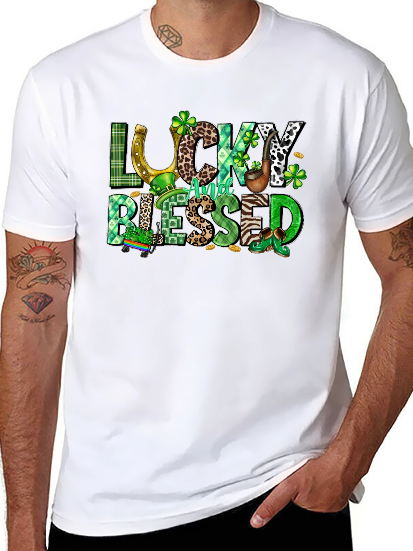 Lucky And Blessed St. Patricks Day T-Shirt