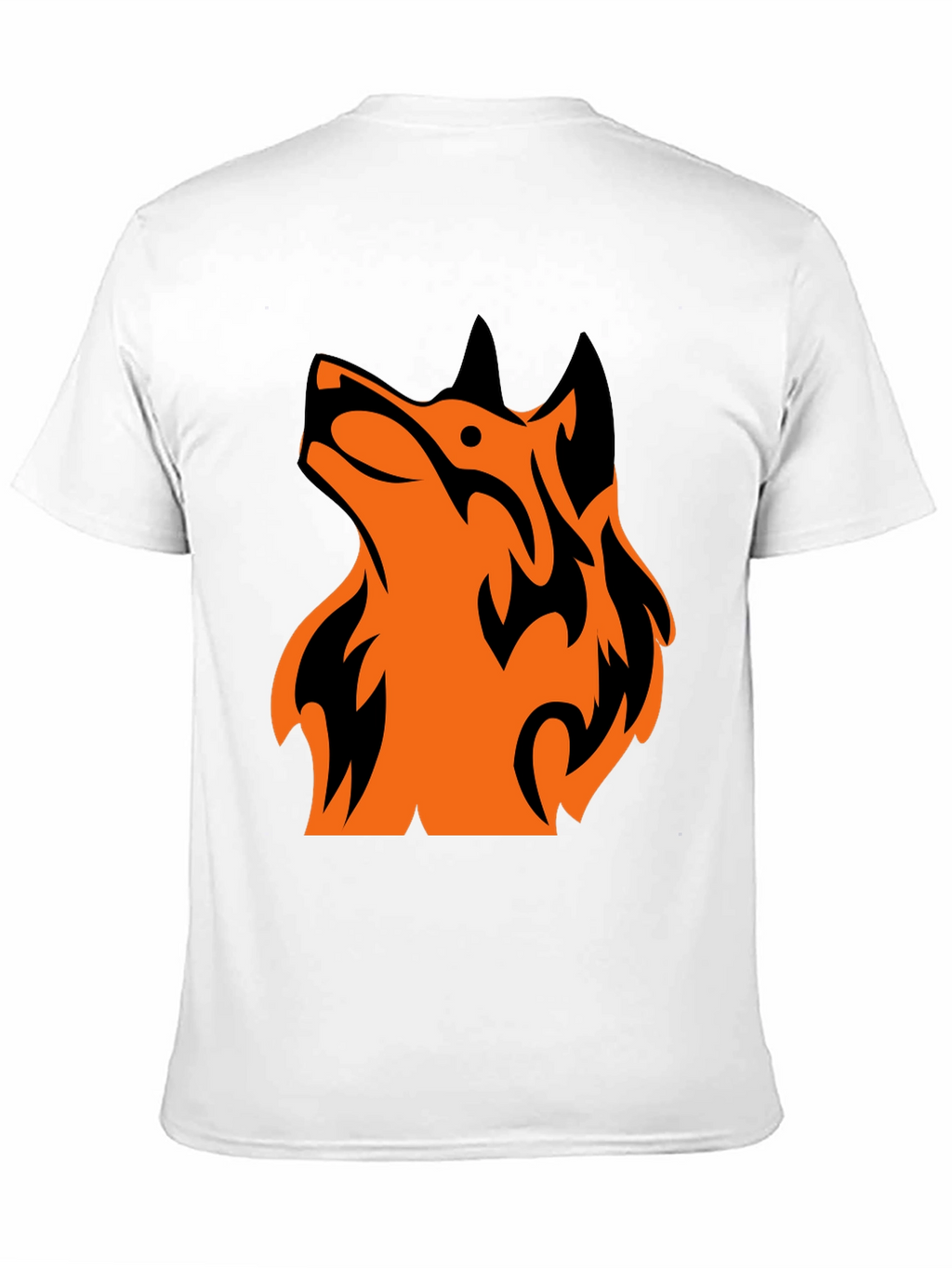 Tribal Wolf Graphic Tee - Mens Black T-Shirt
