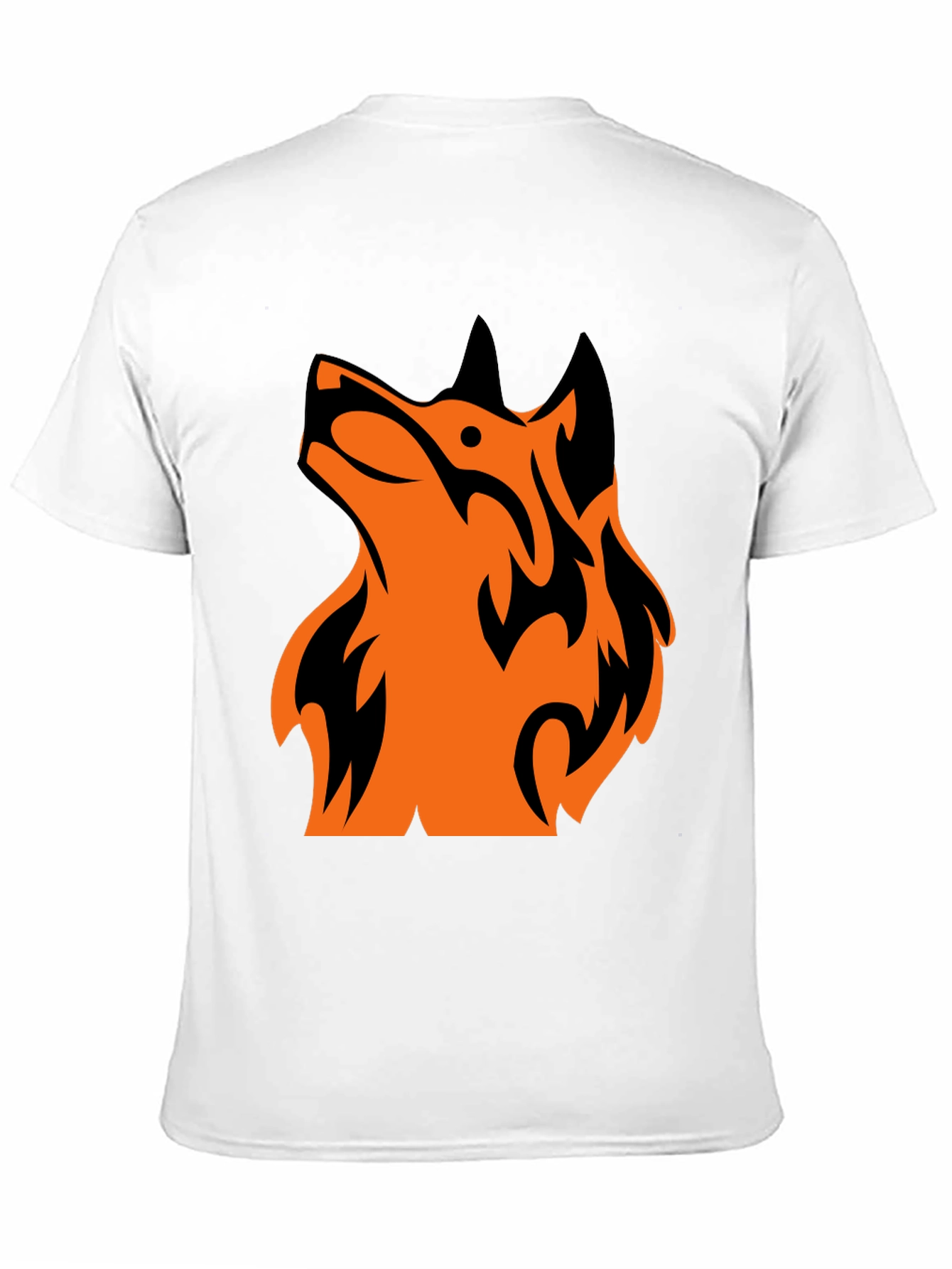 Tribal Wolf Graphic Tee - Mens Black T-Shirt