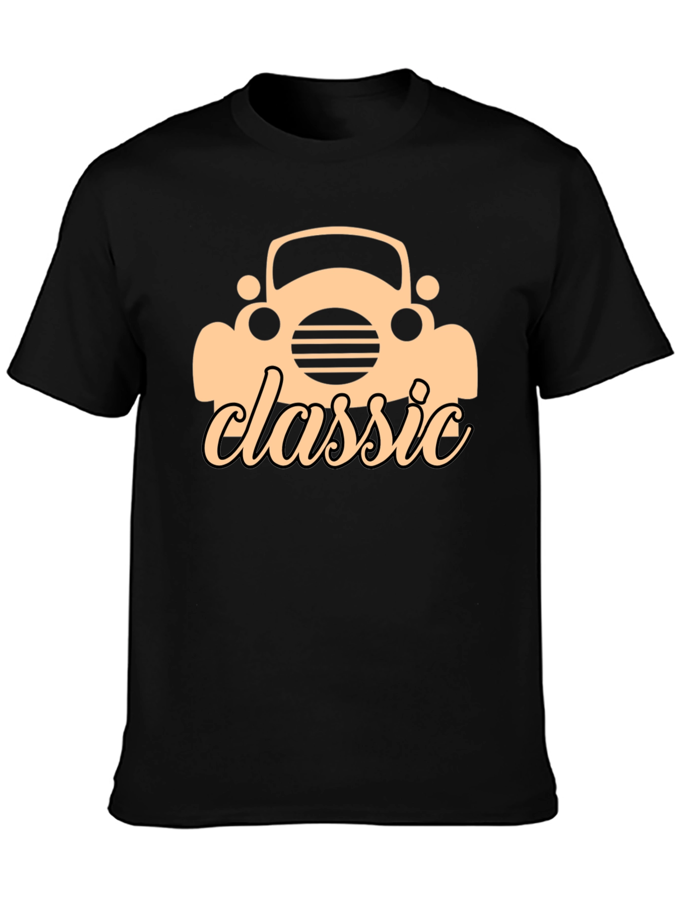 Classic Car Graphic Black T-Shirt