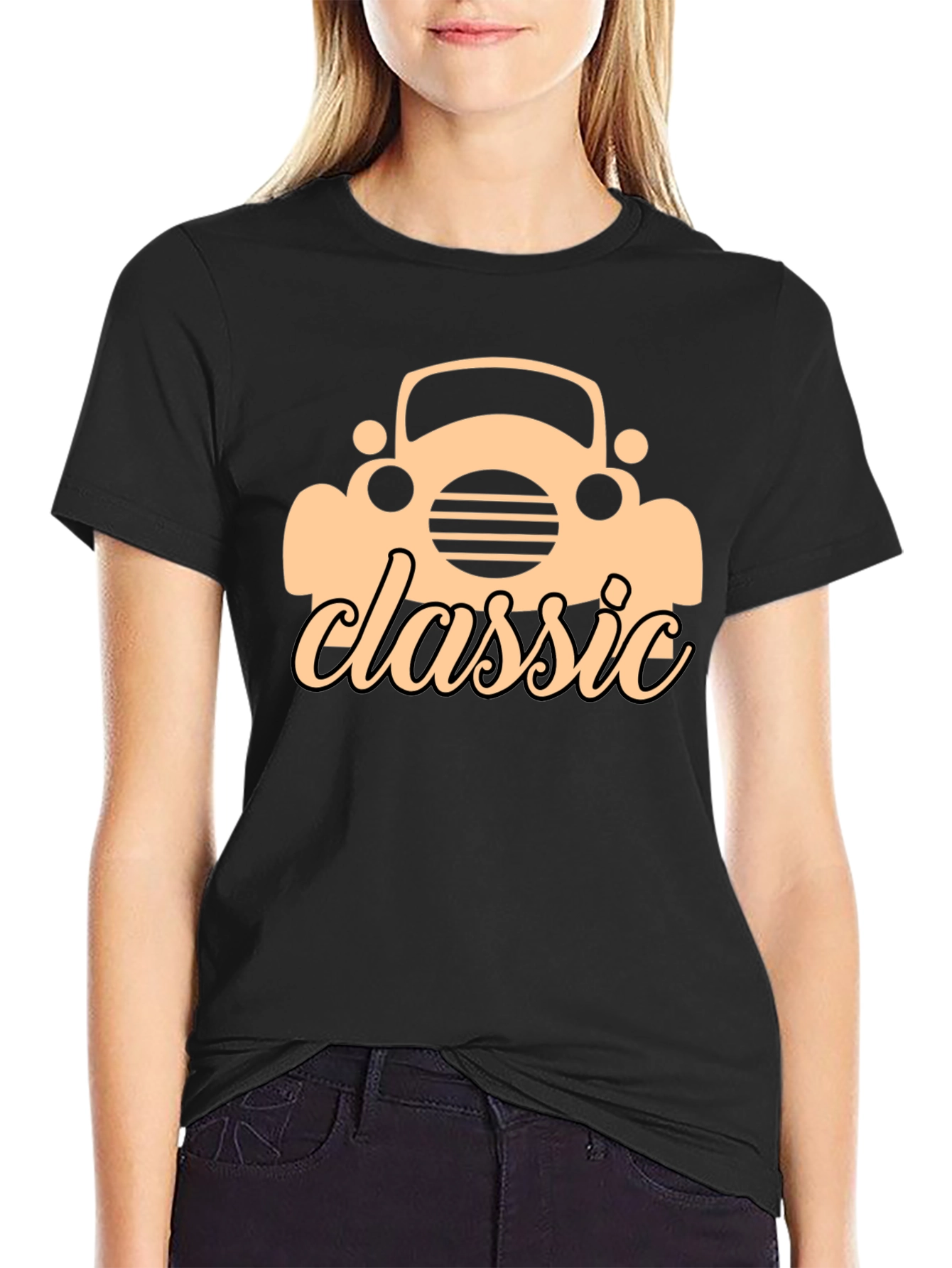 Classic Car Graphic Black T-Shirt