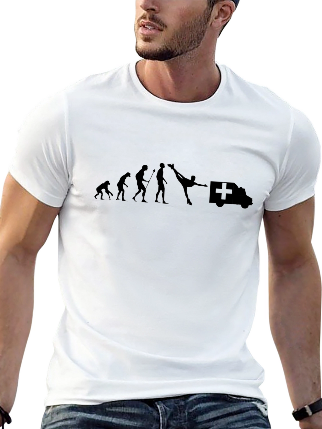 Evolution of Kicking Ambulance T-Shirt