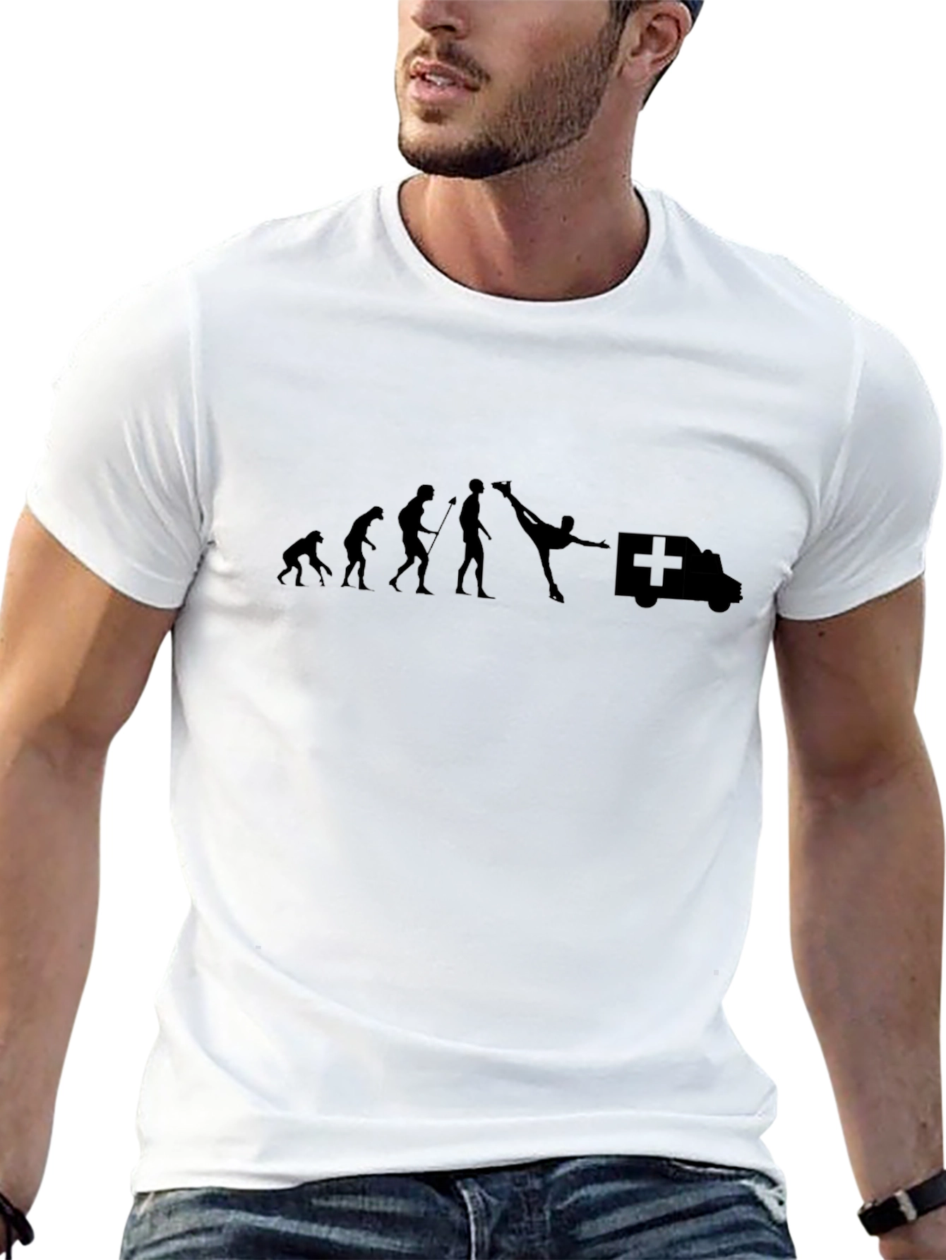 Evolution of Kicking Ambulance T-Shirt