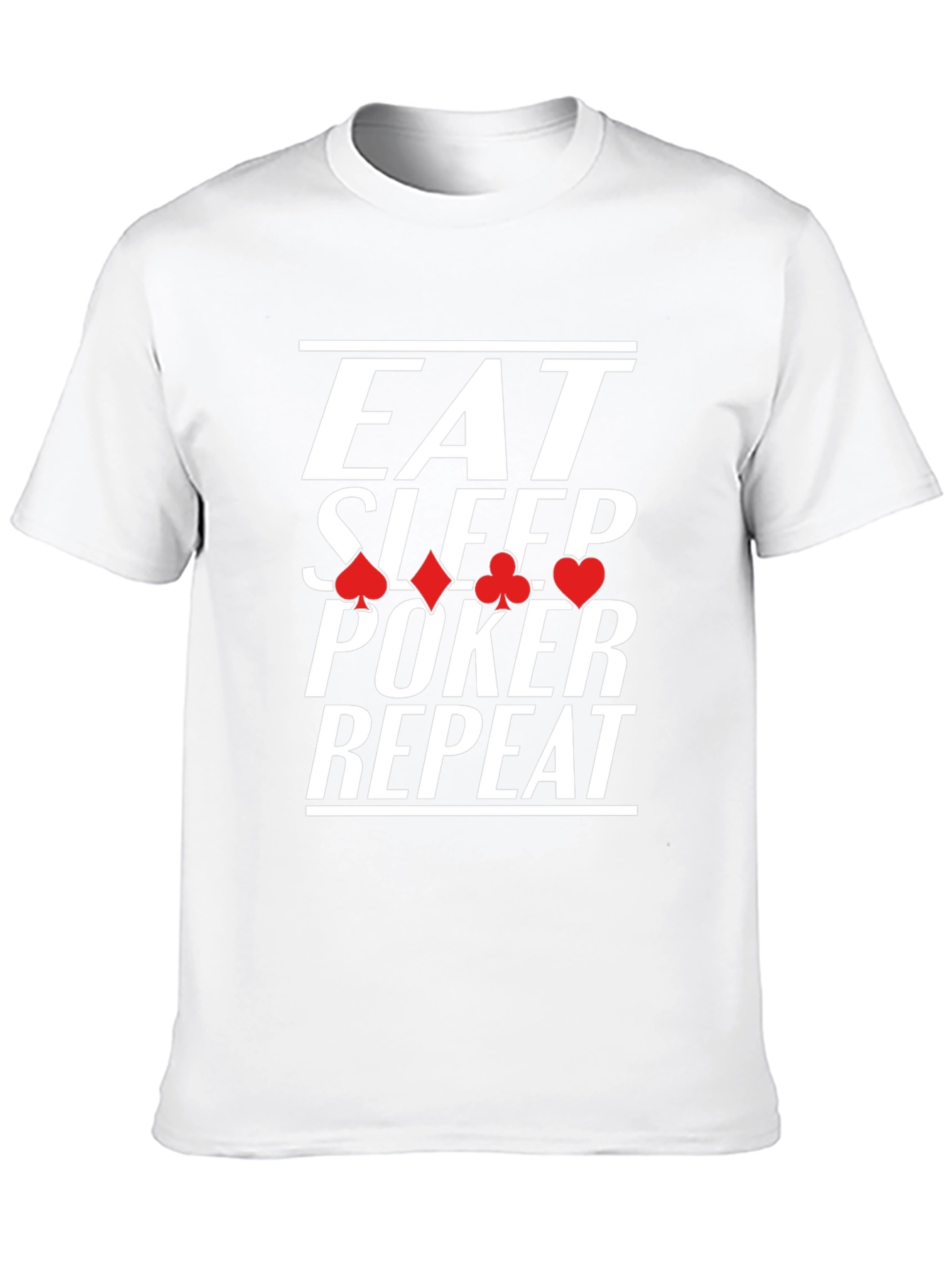 Eat Sleep Poker Repeat Black Graphic Tee