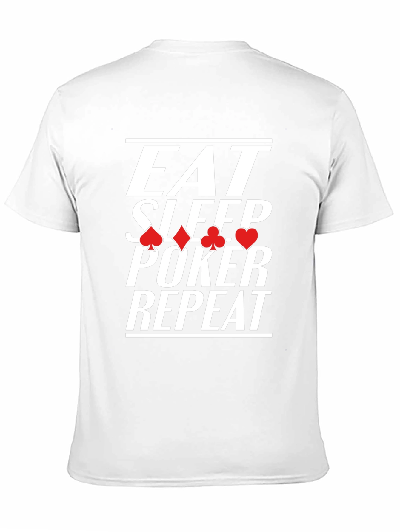 Eat Sleep Poker Repeat Black Graphic Tee
