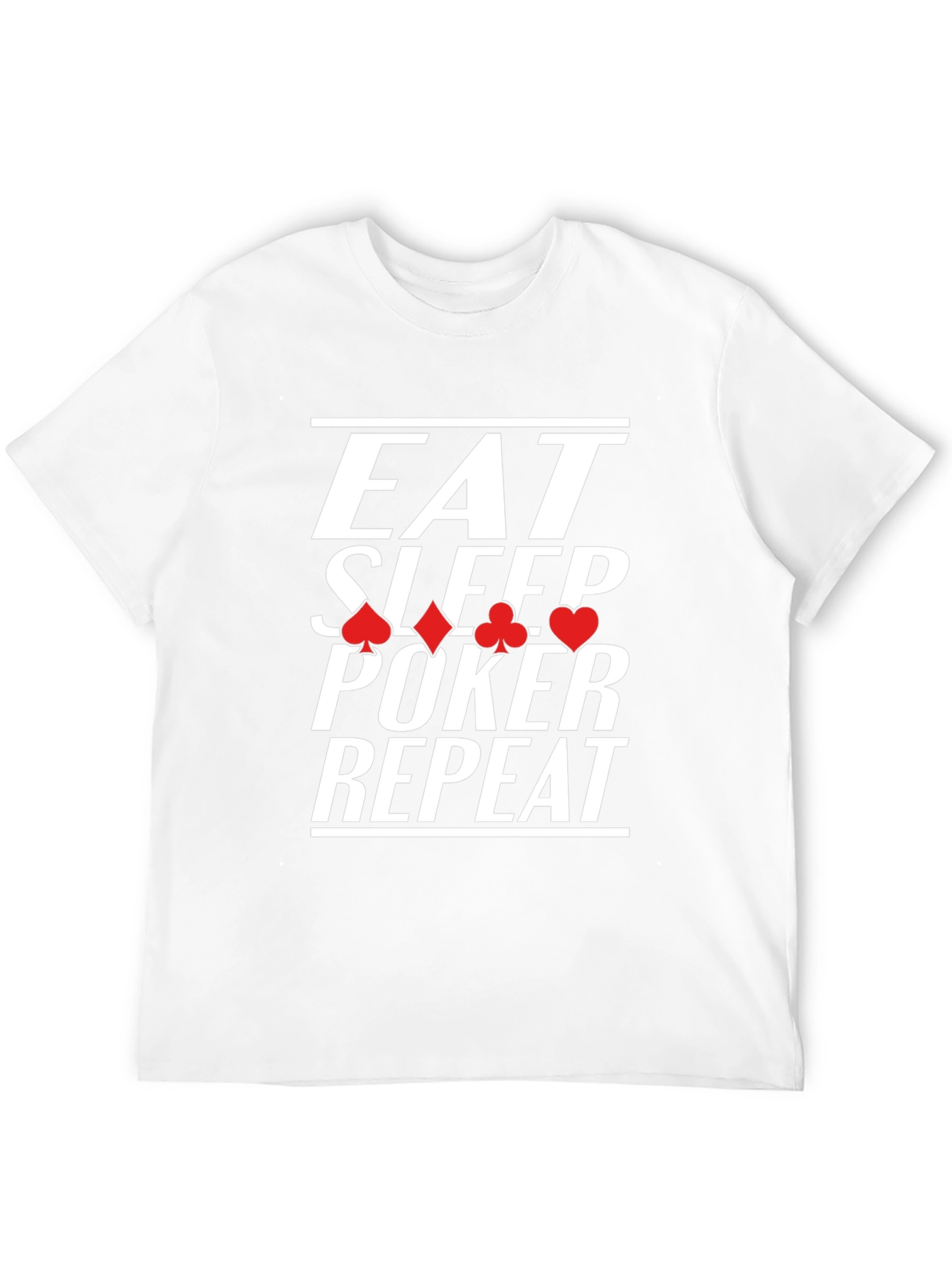 Eat Sleep Poker Repeat Black Graphic Tee