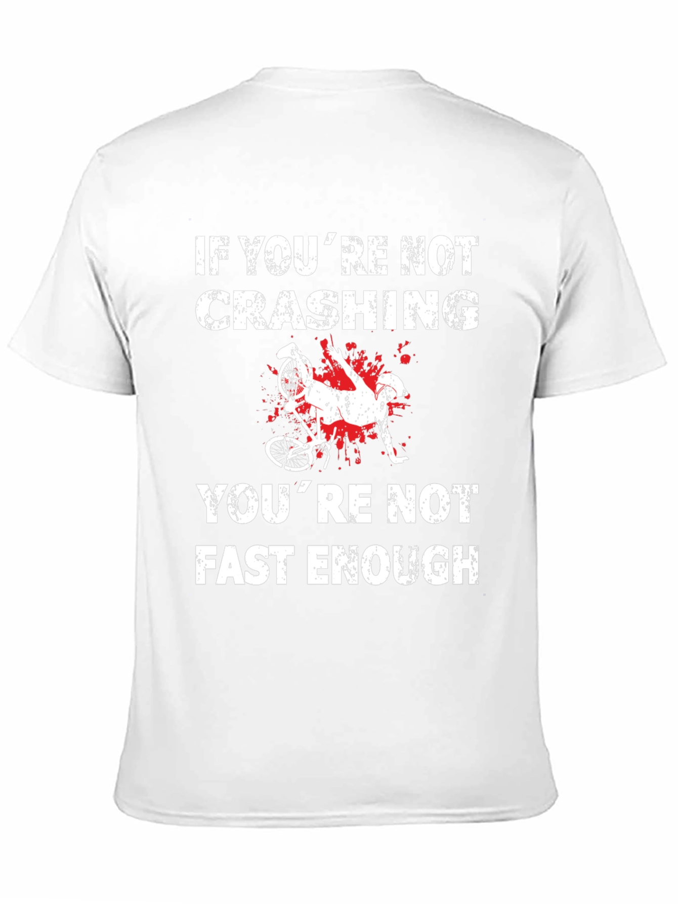 Crashing Cyclist Graphic Tee - Fast Enough T-Shirt