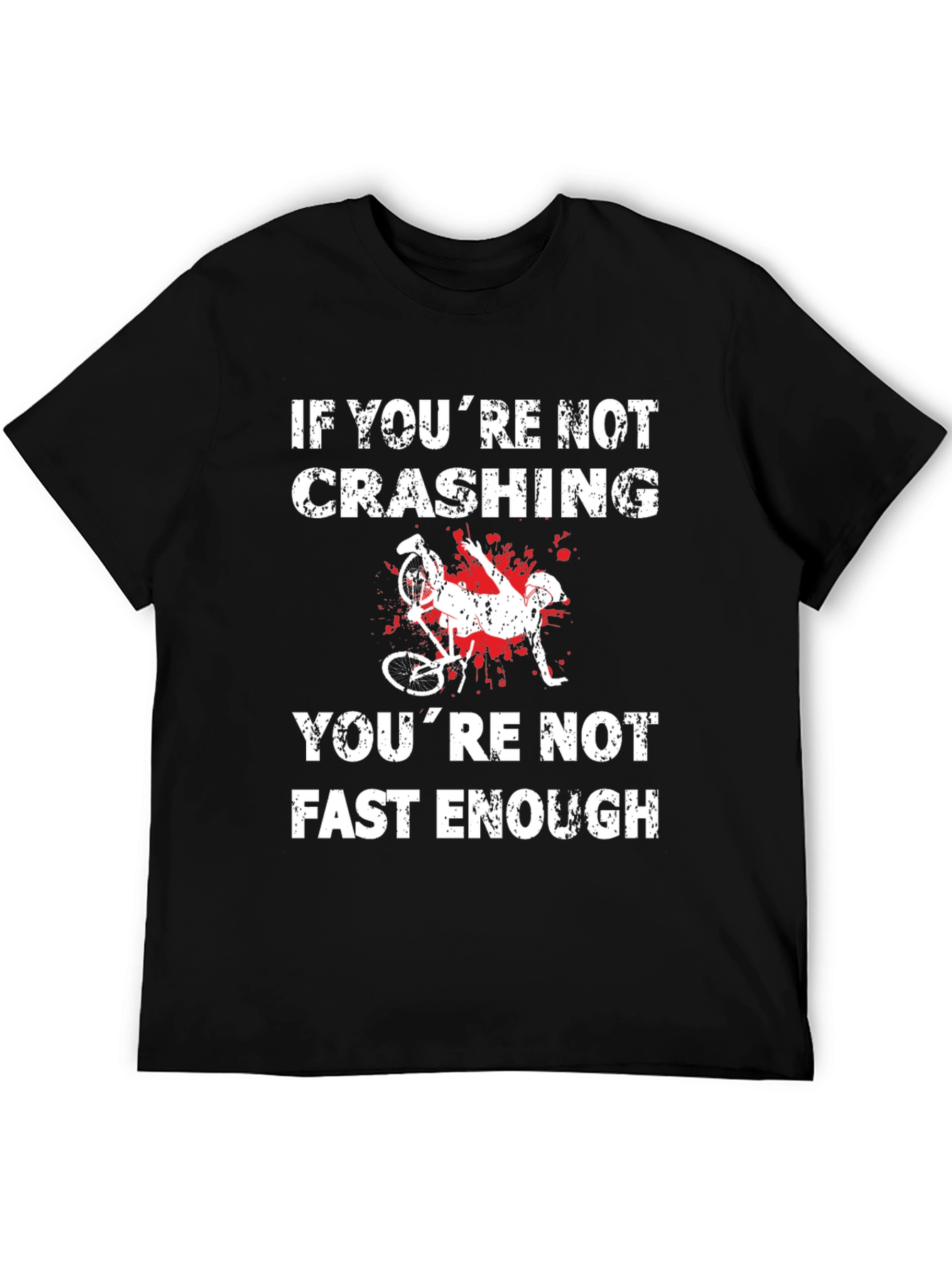 Crashing Cyclist Graphic Tee - Fast Enough T-Shirt