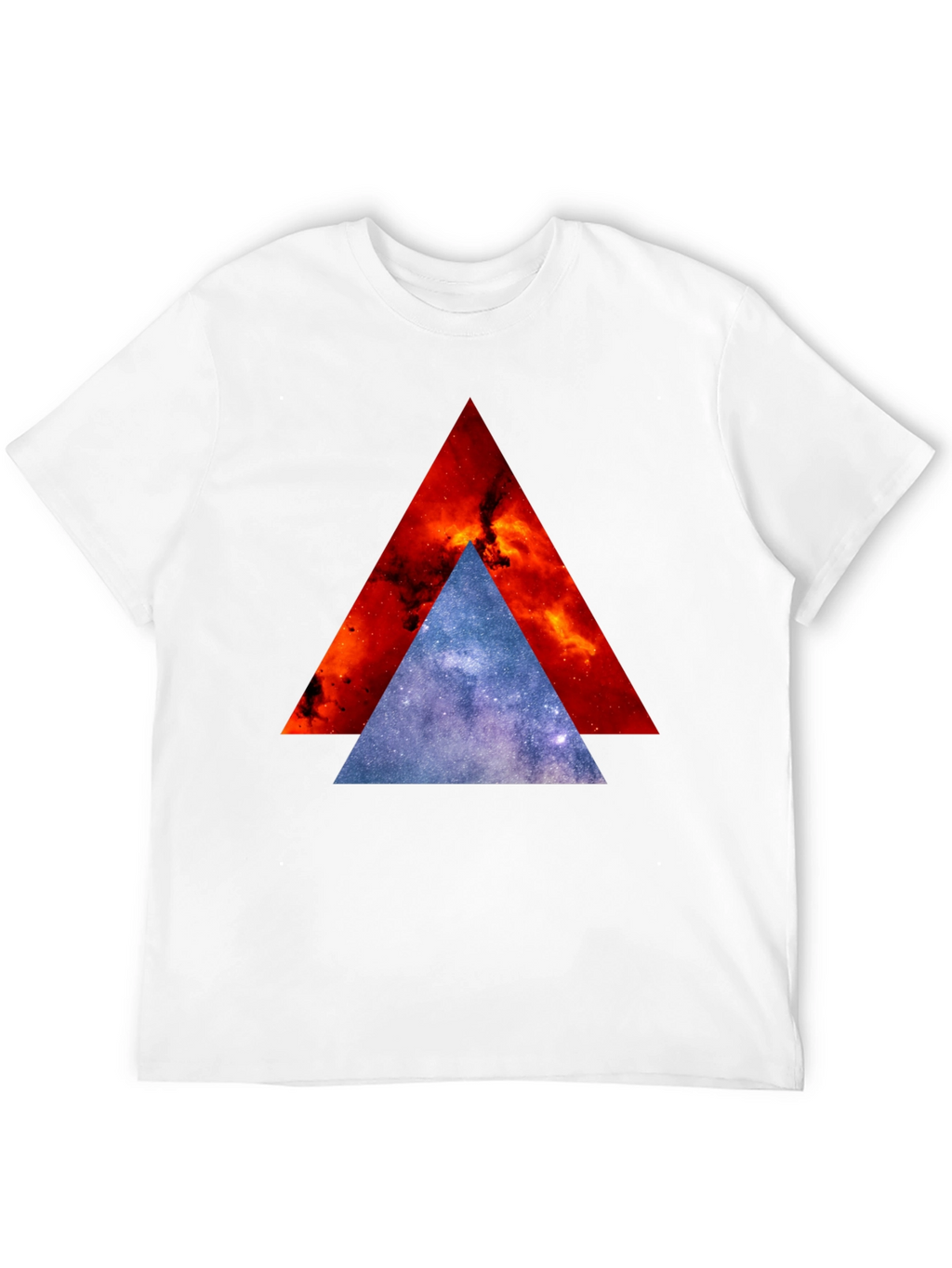 Cosmic Triangle Graphic Tee - Modern Geometric Design