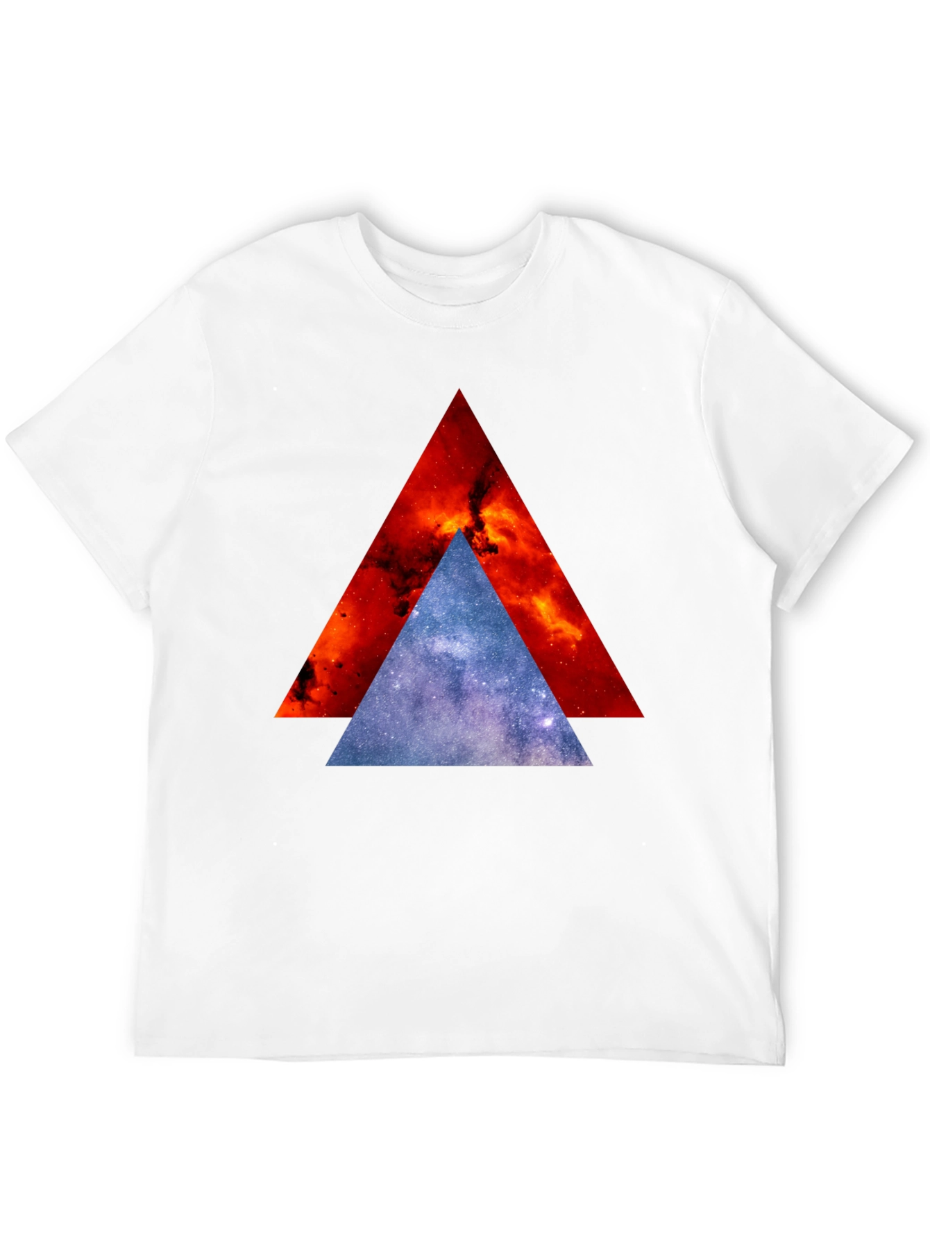 Cosmic Triangle Graphic Tee - Modern Geometric Design