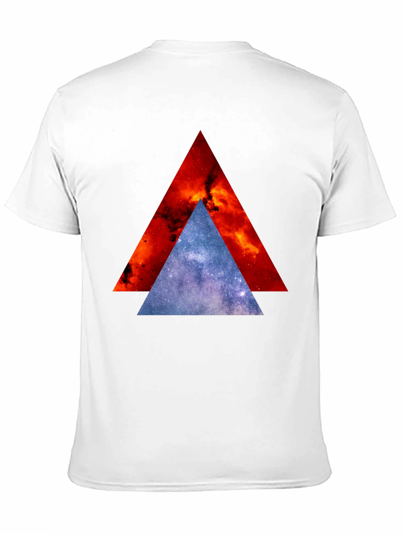 Cosmic Triangle Graphic Tee - Modern Geometric Design