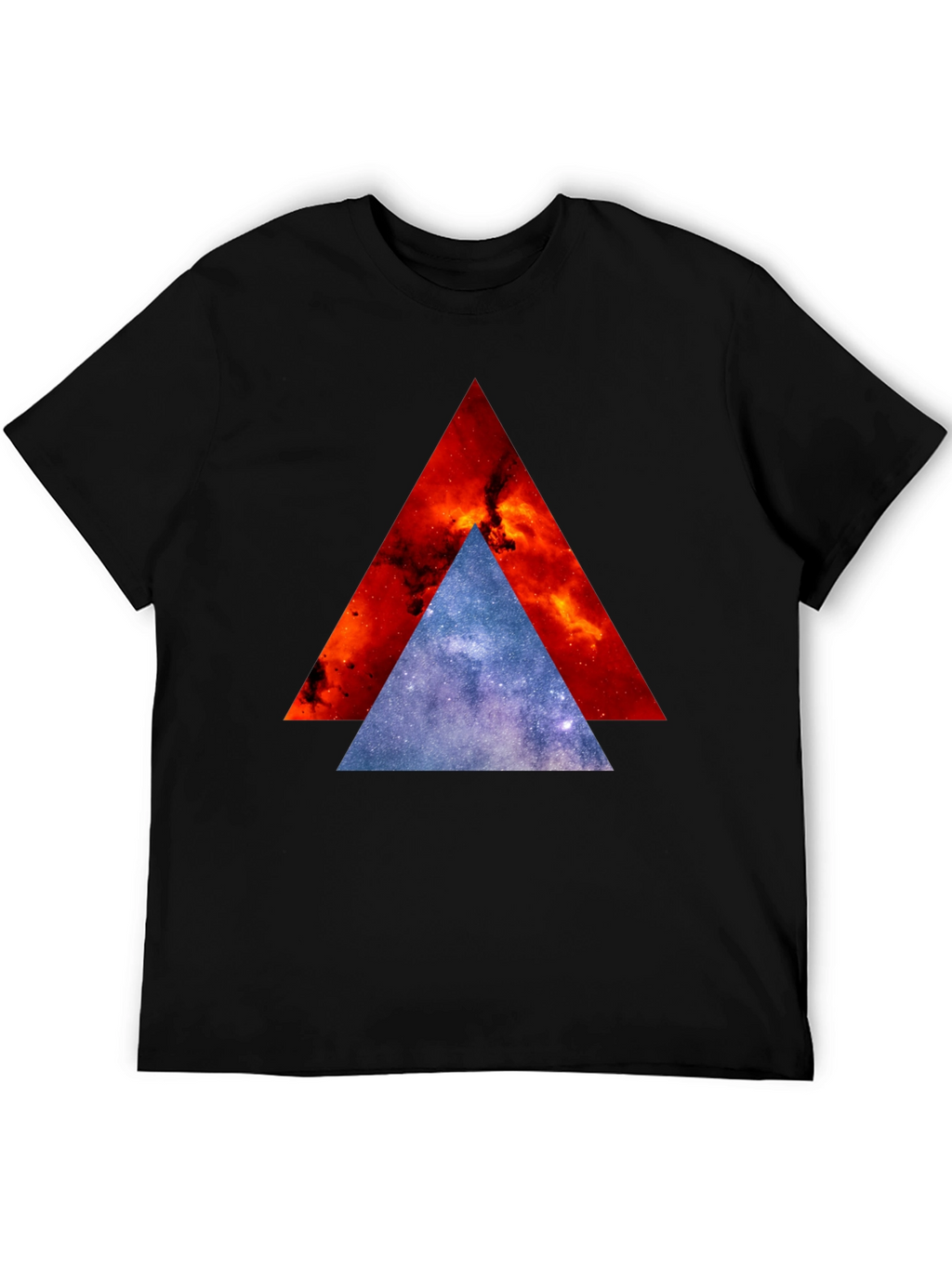 Cosmic Triangle Graphic Tee - Modern Geometric Design