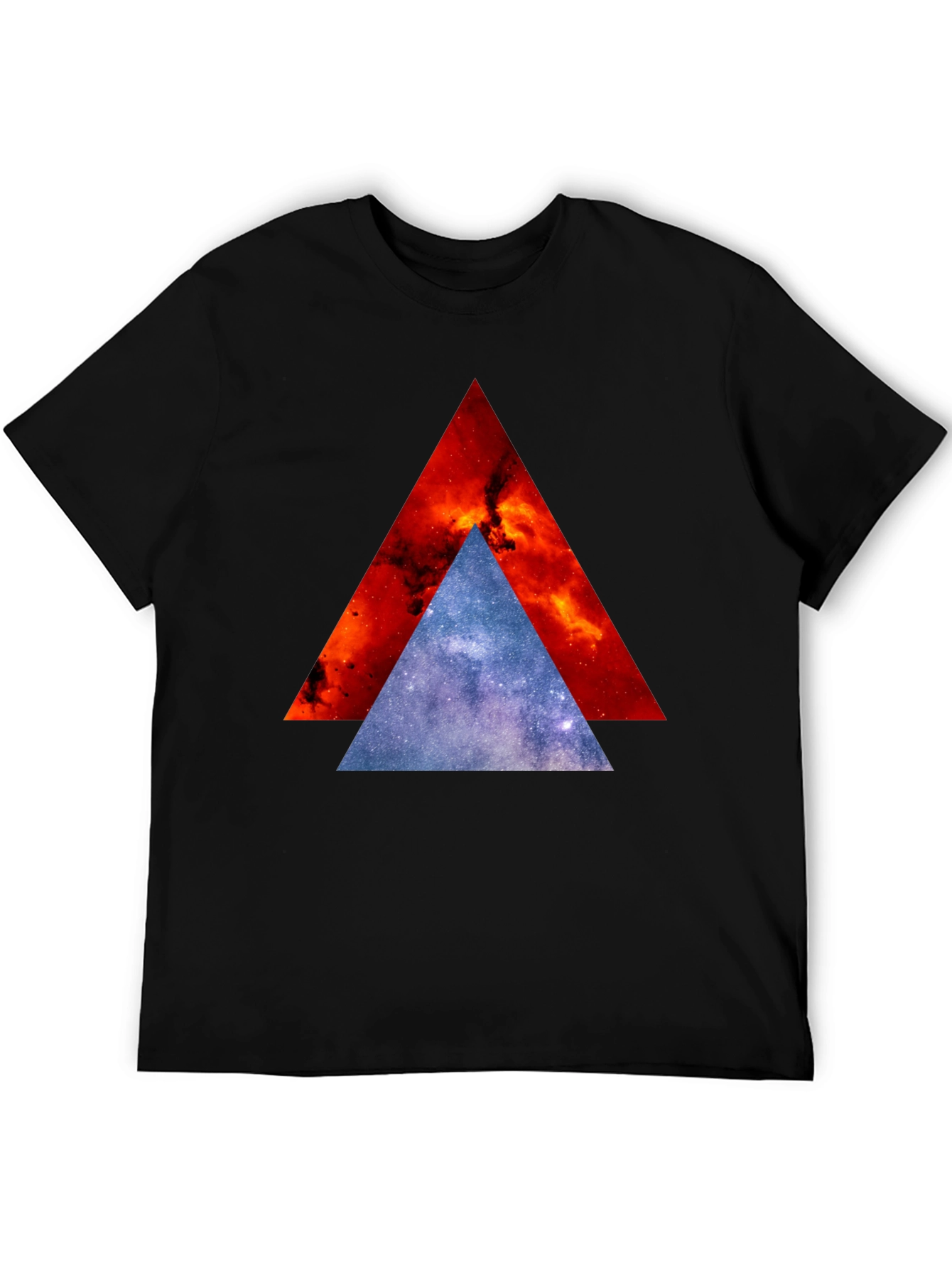 Cosmic Triangle Graphic Tee - Modern Geometric Design