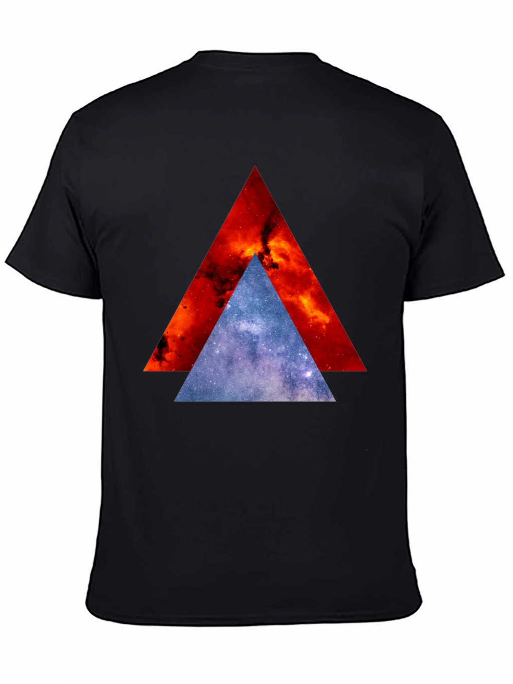 Cosmic Triangle Graphic Tee - Modern Geometric Design