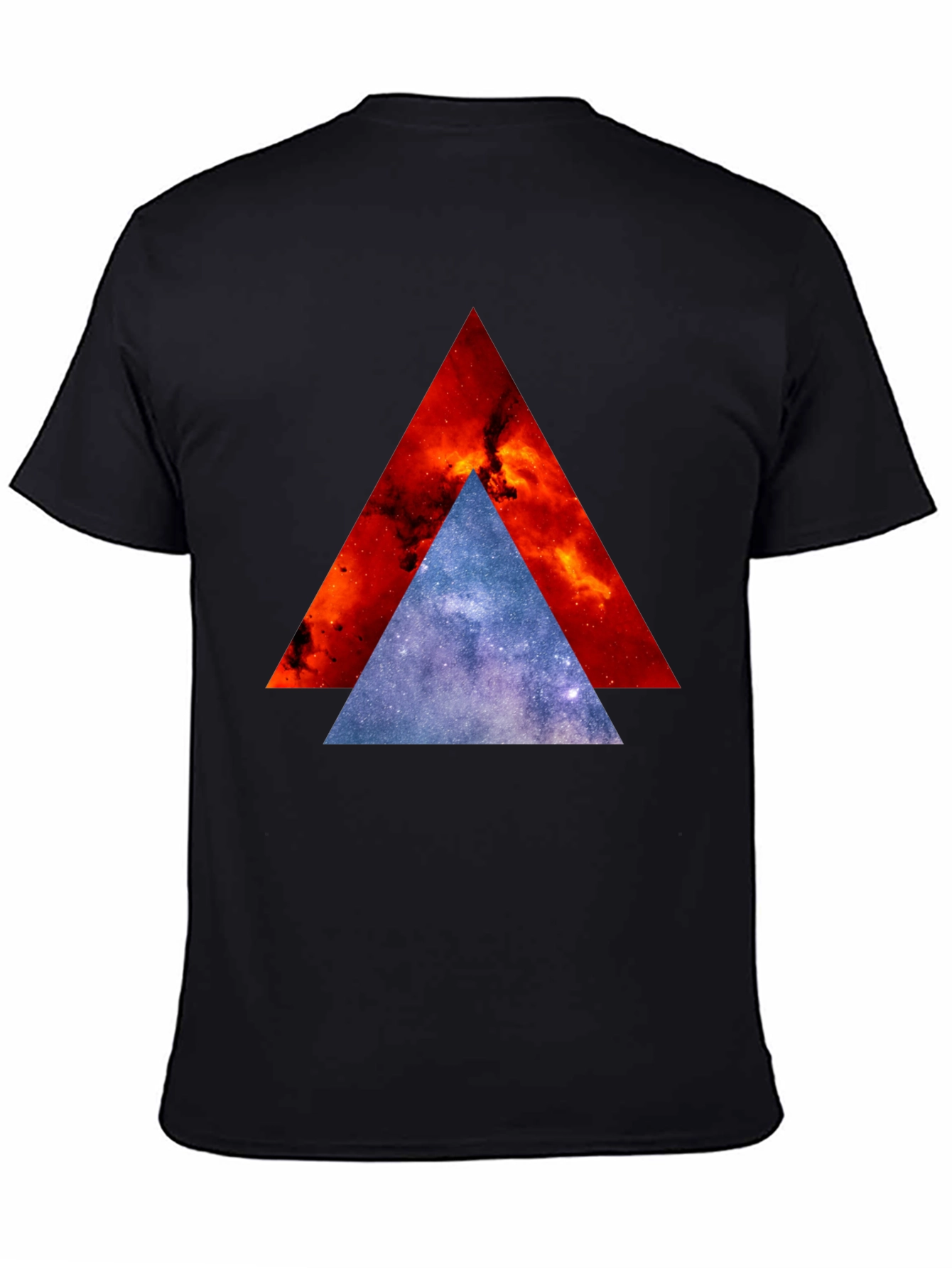 Cosmic Triangle Graphic Tee - Modern Geometric Design