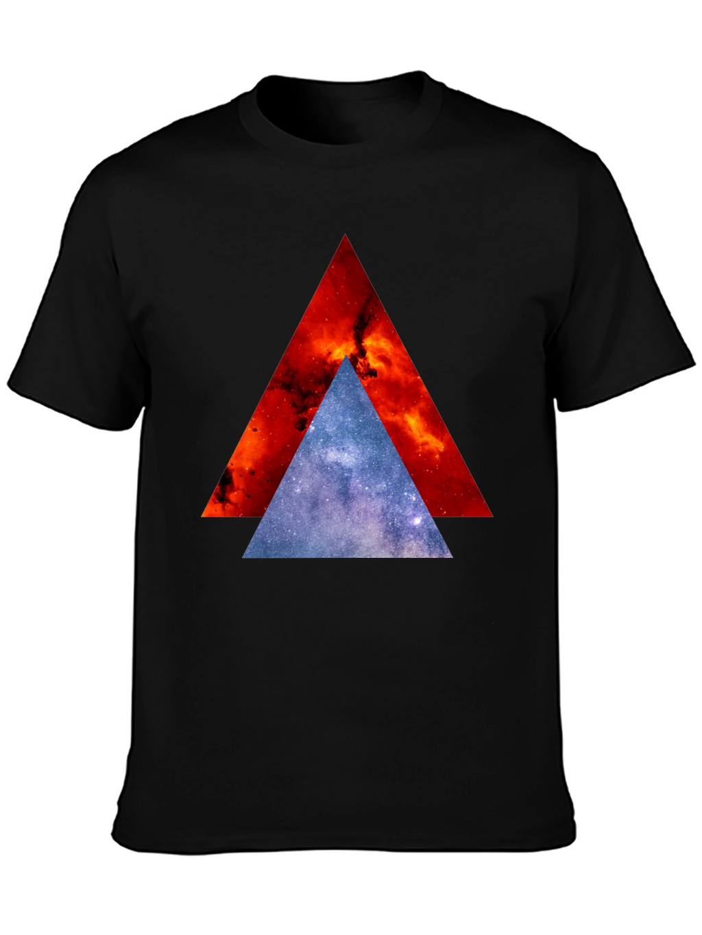Cosmic Triangle Graphic Tee - Modern Geometric Design
