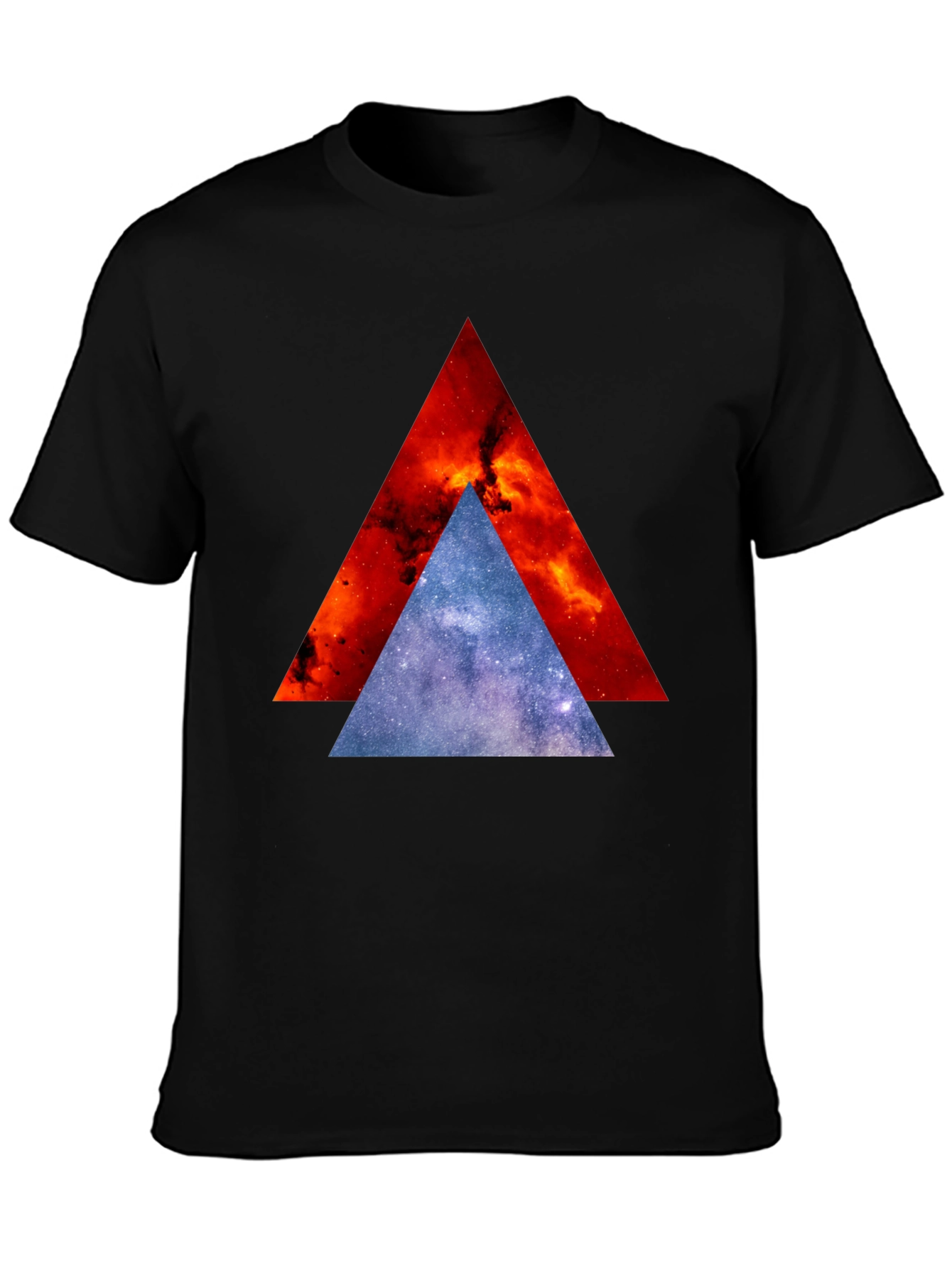Cosmic Triangle Graphic Tee - Modern Geometric Design
