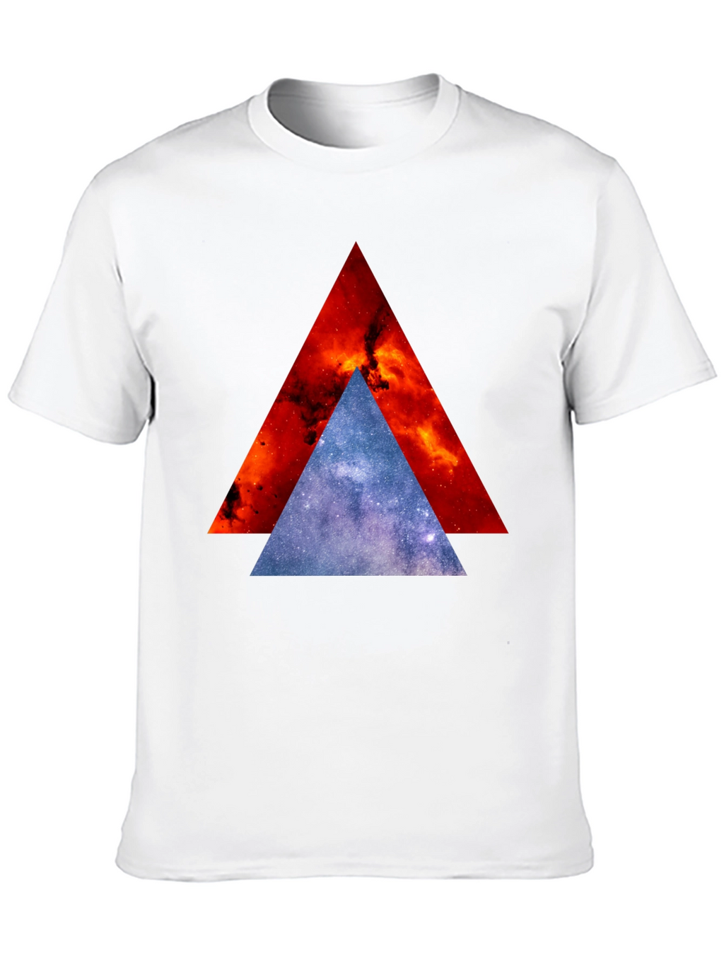 Cosmic Triangle Graphic Tee - Modern Geometric Design