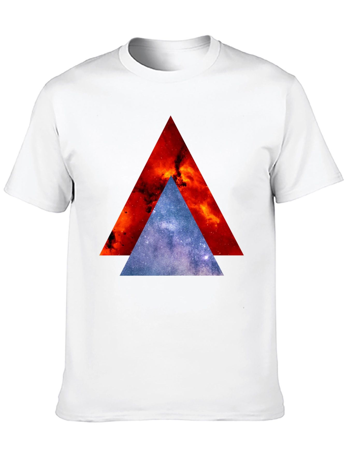 Cosmic Triangle Graphic Tee - Modern Geometric Design