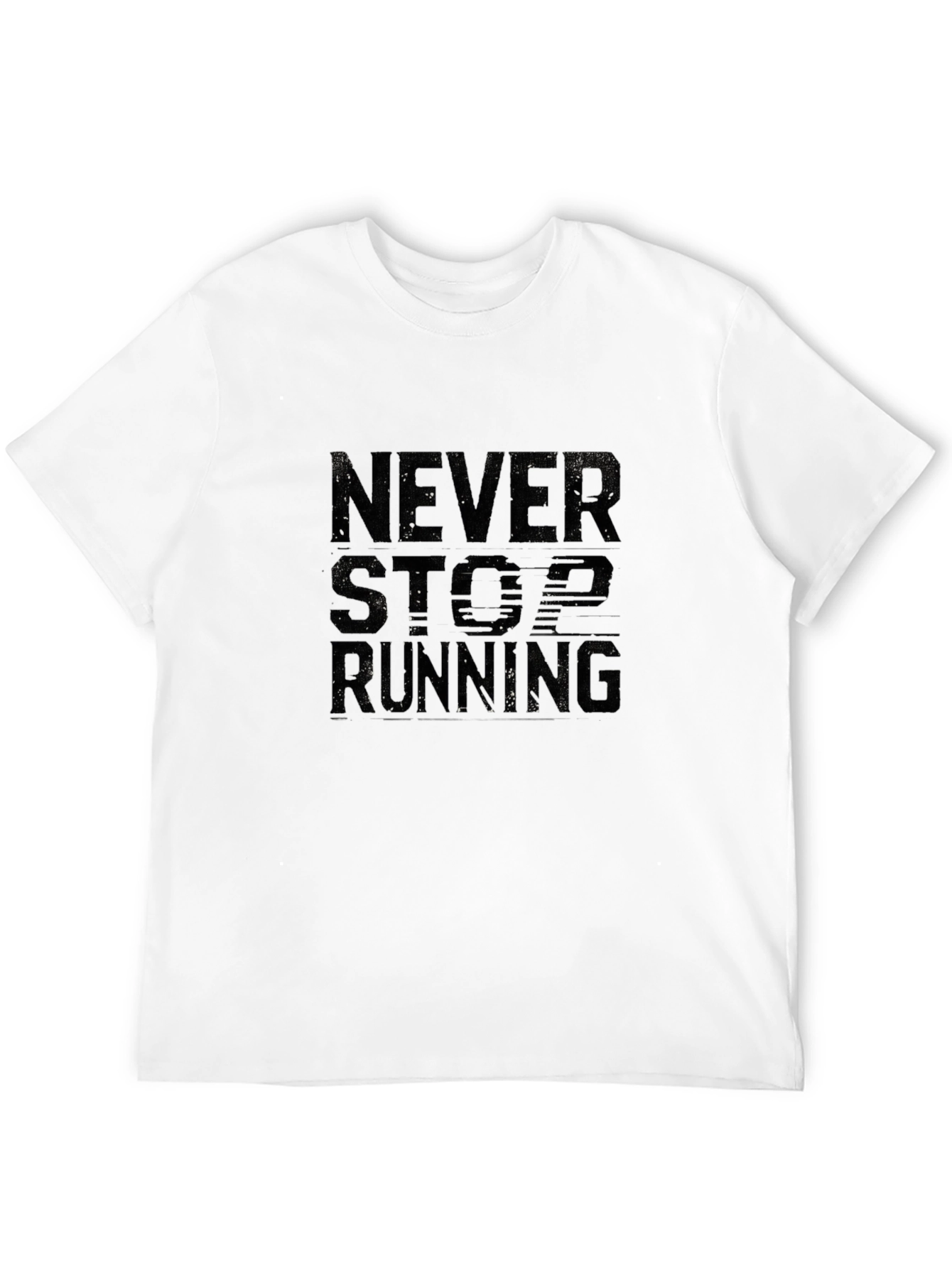 Never Stop Running Black Graphic Tee
