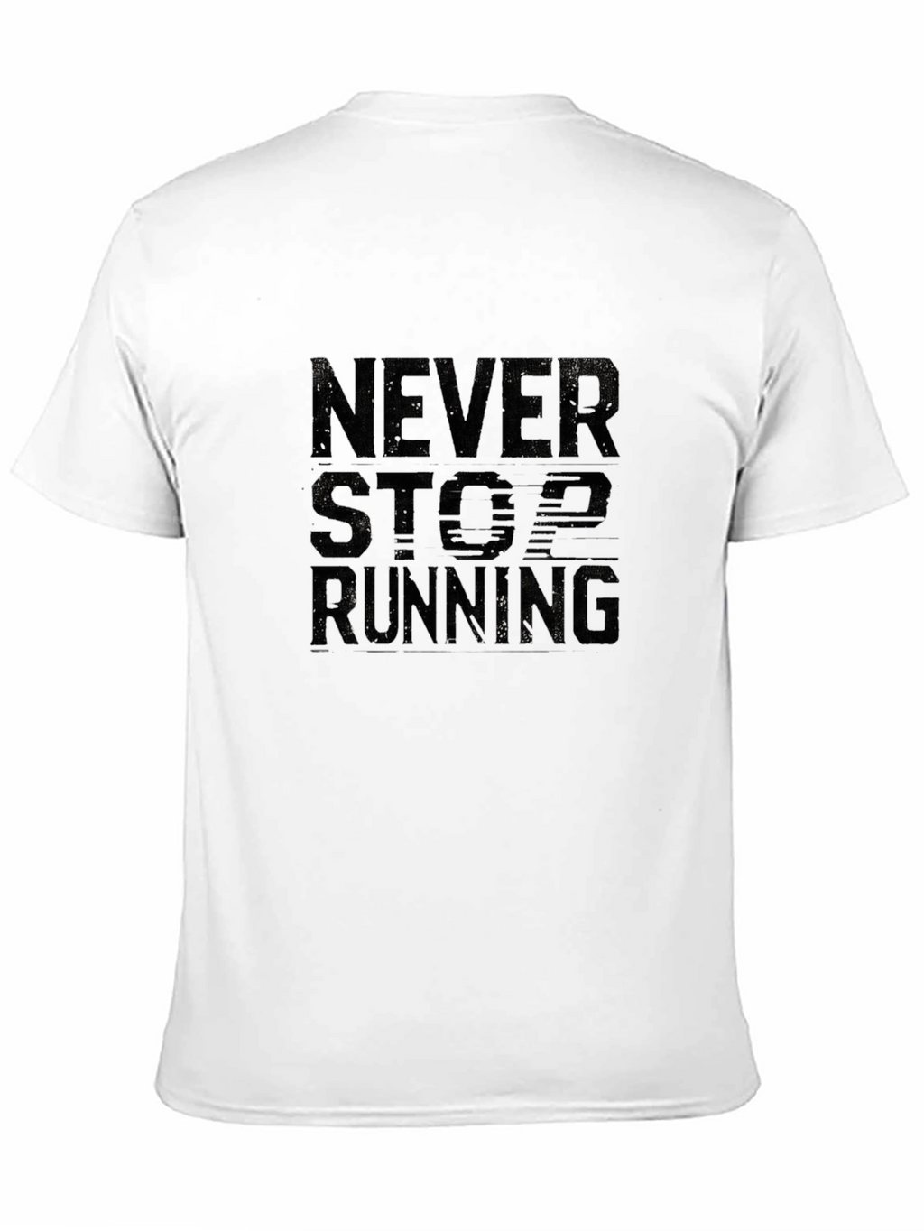 Never Stop Running Black Graphic Tee