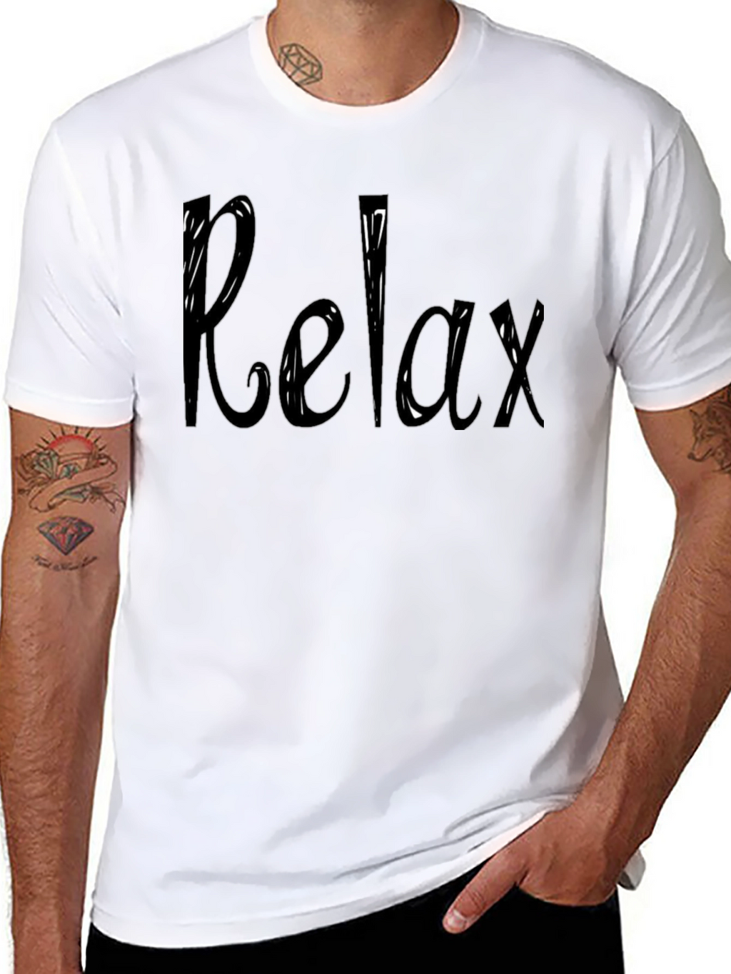 Relax Graphic Tee - Soft Cotton Comfort
