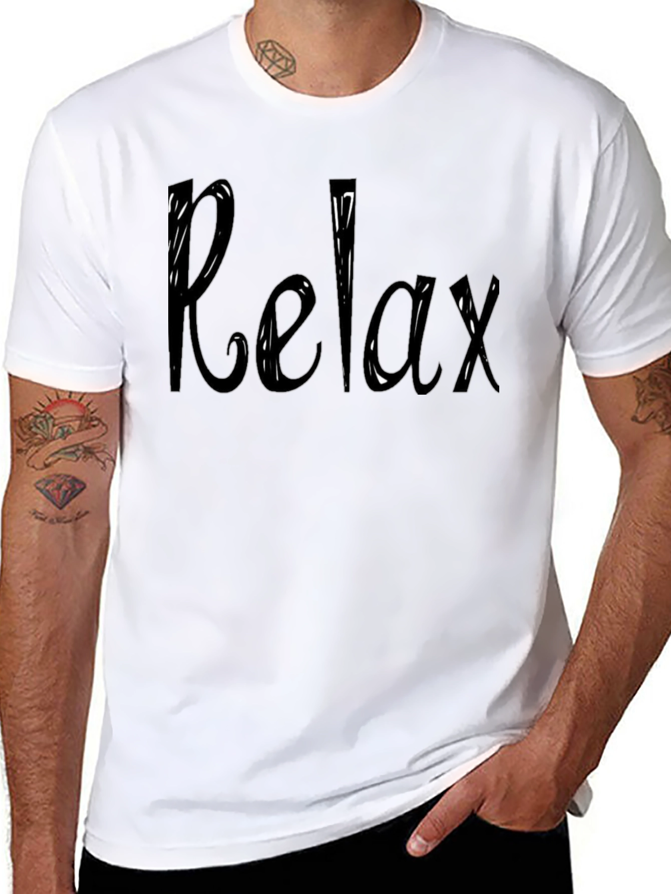 Relax Graphic Tee - Soft Cotton Comfort