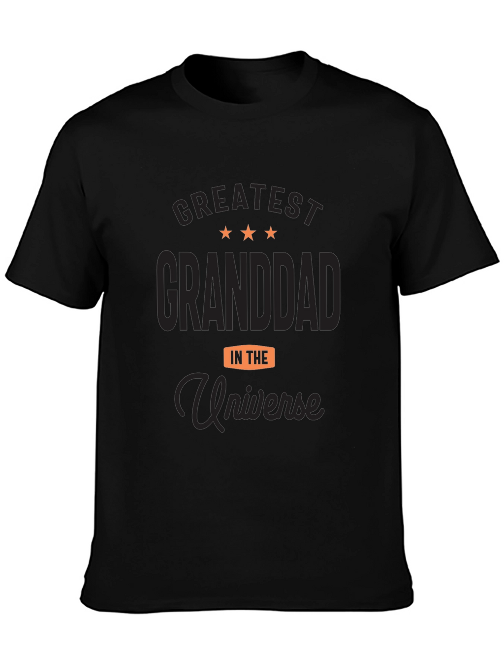 Greatest Granddad Universe Black T-Shirt