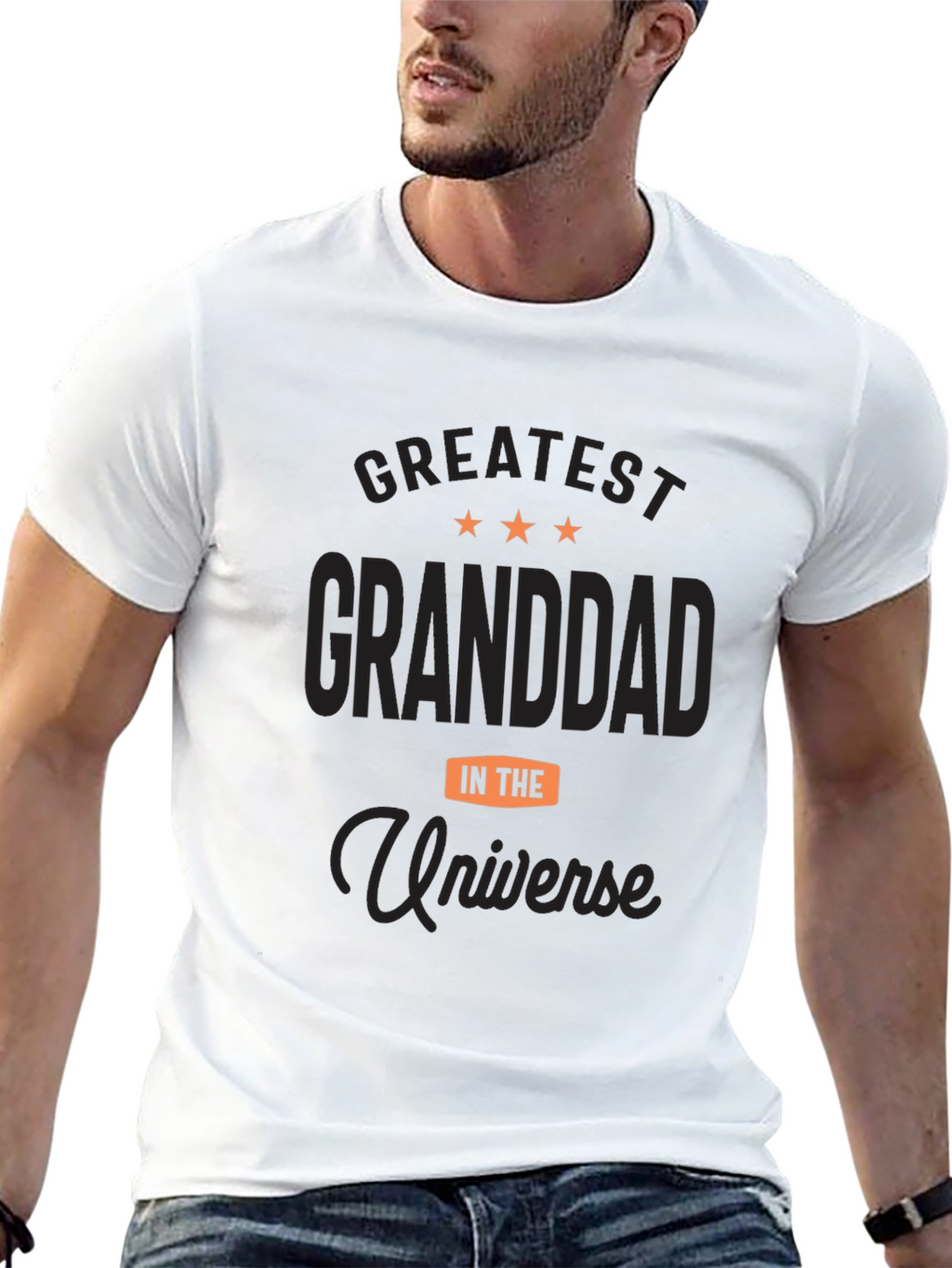 Greatest Granddad Universe Black T-Shirt