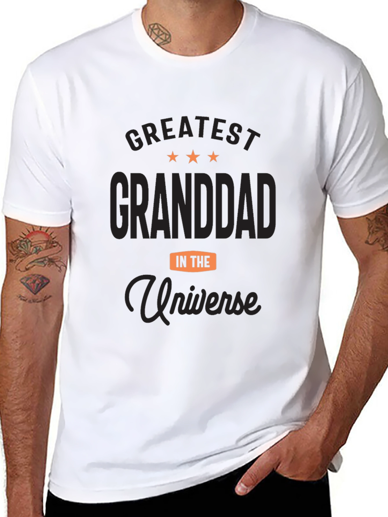 Greatest Granddad Universe Black T-Shirt