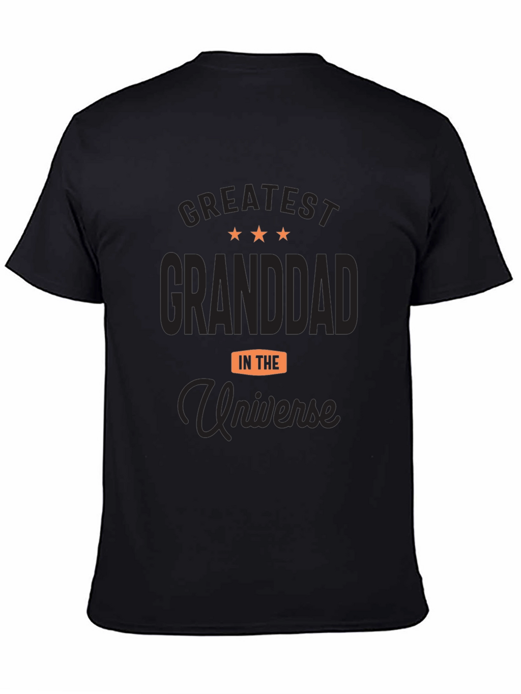 Greatest Granddad Universe Black T-Shirt