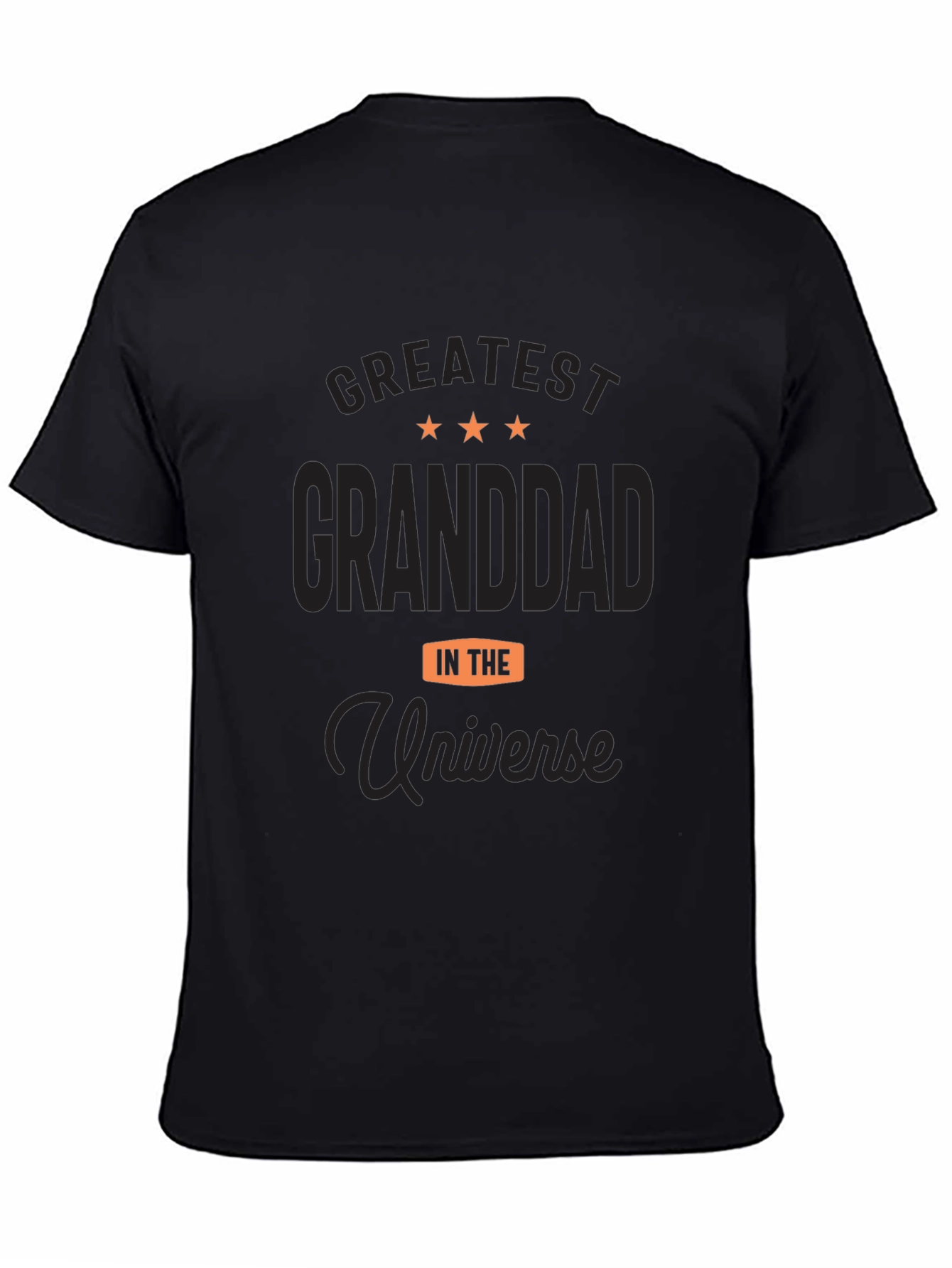 Greatest Granddad Universe Black T-Shirt