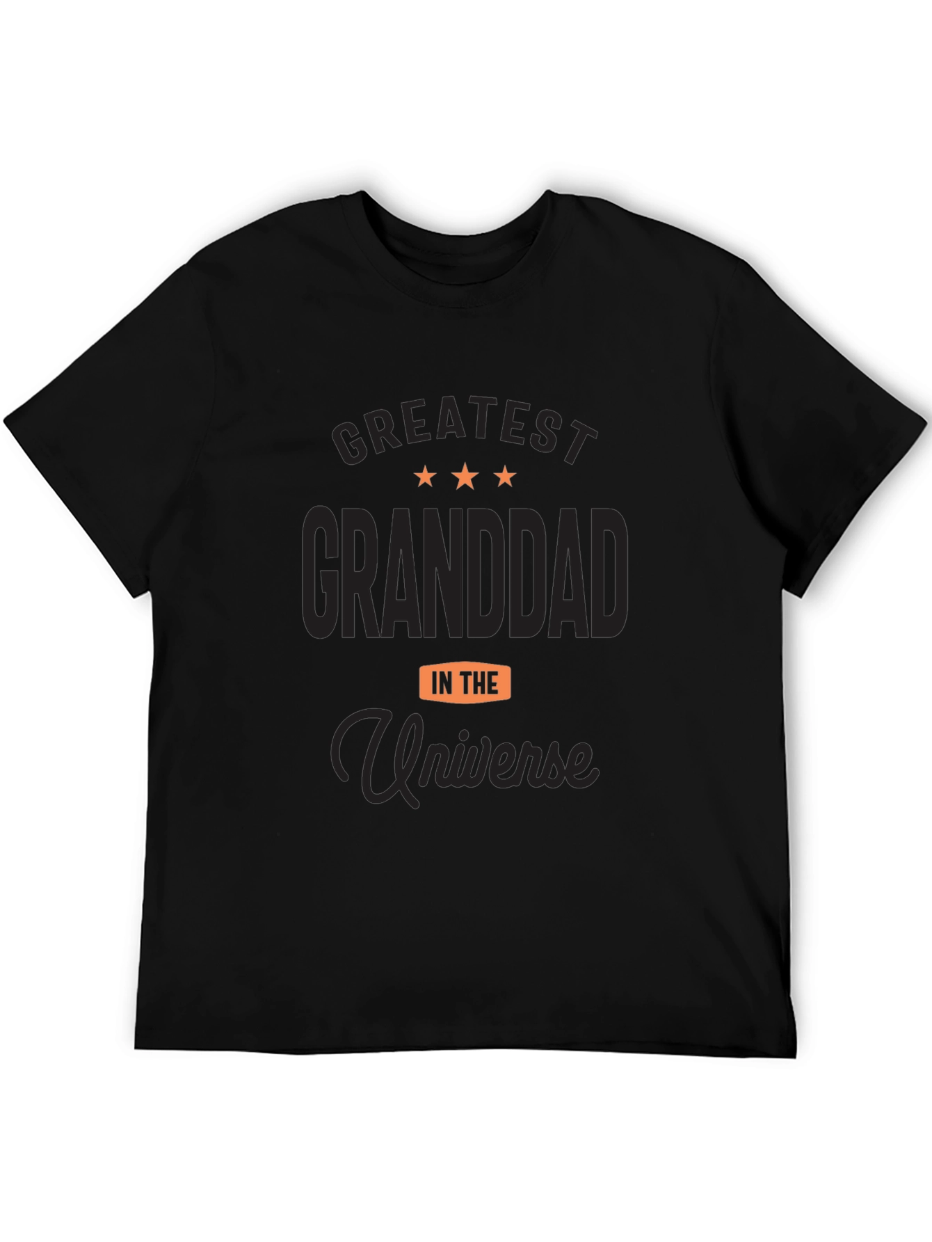 Greatest Granddad Universe Black T-Shirt