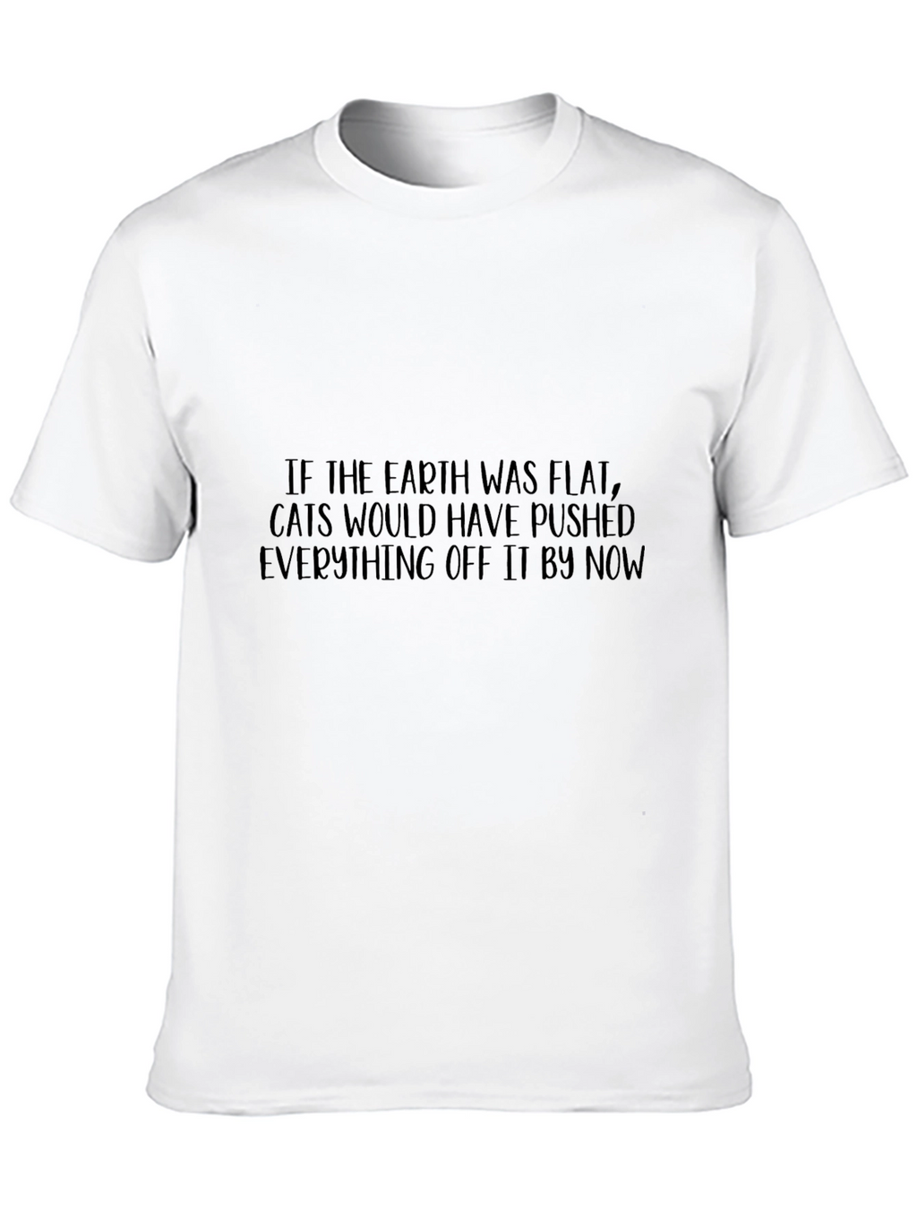 Flat Earth Cat T-Shirt - Funny Novelty Tee