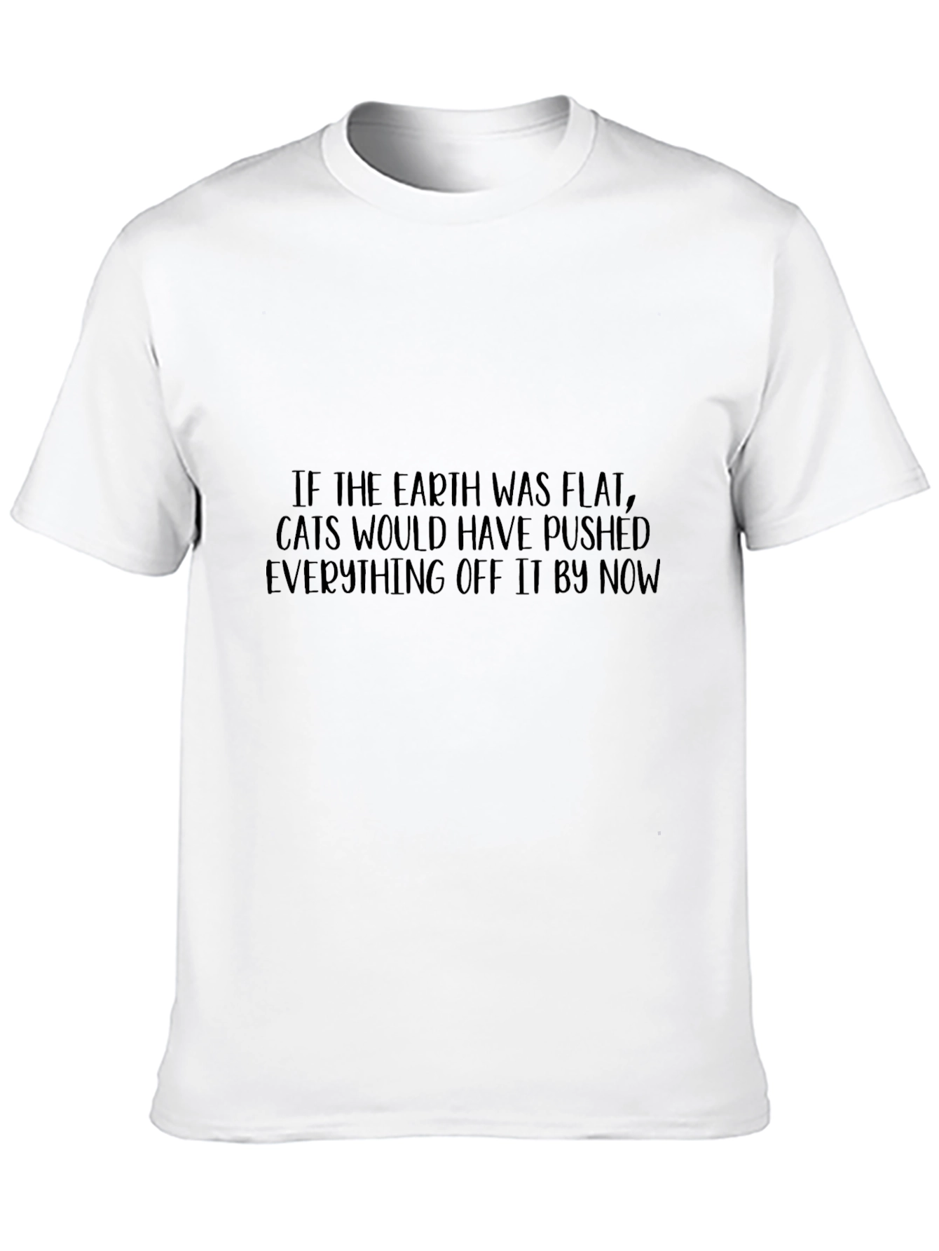 Flat Earth Cat T-Shirt - Funny Novelty Tee