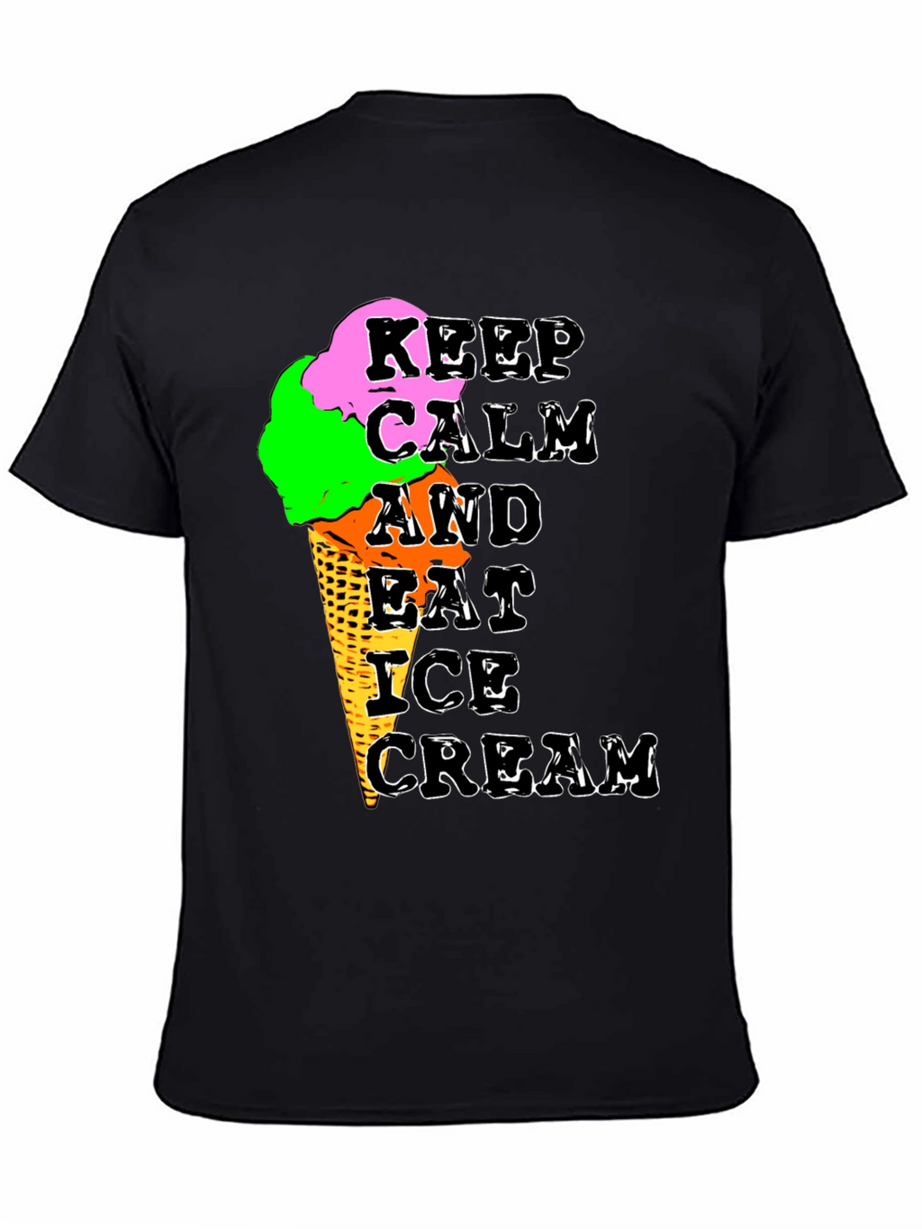 Keep Calm Ice Cream Graphic T-Shirt