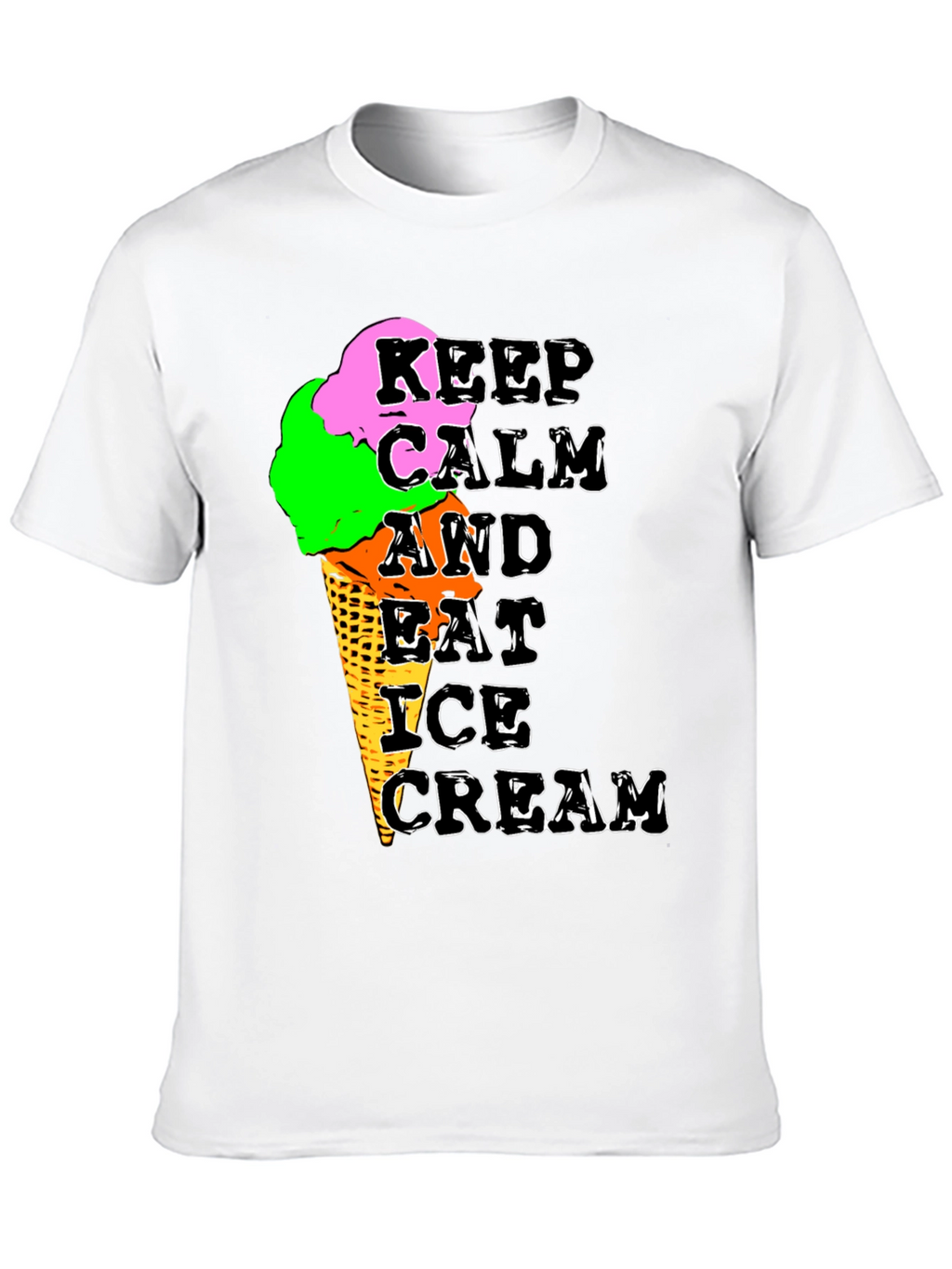 Keep Calm Ice Cream Graphic T-Shirt