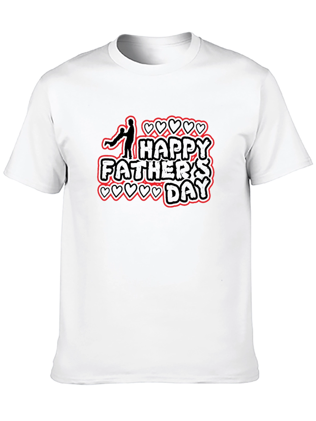Happy Fathers Day Black Graphic T-Shirt